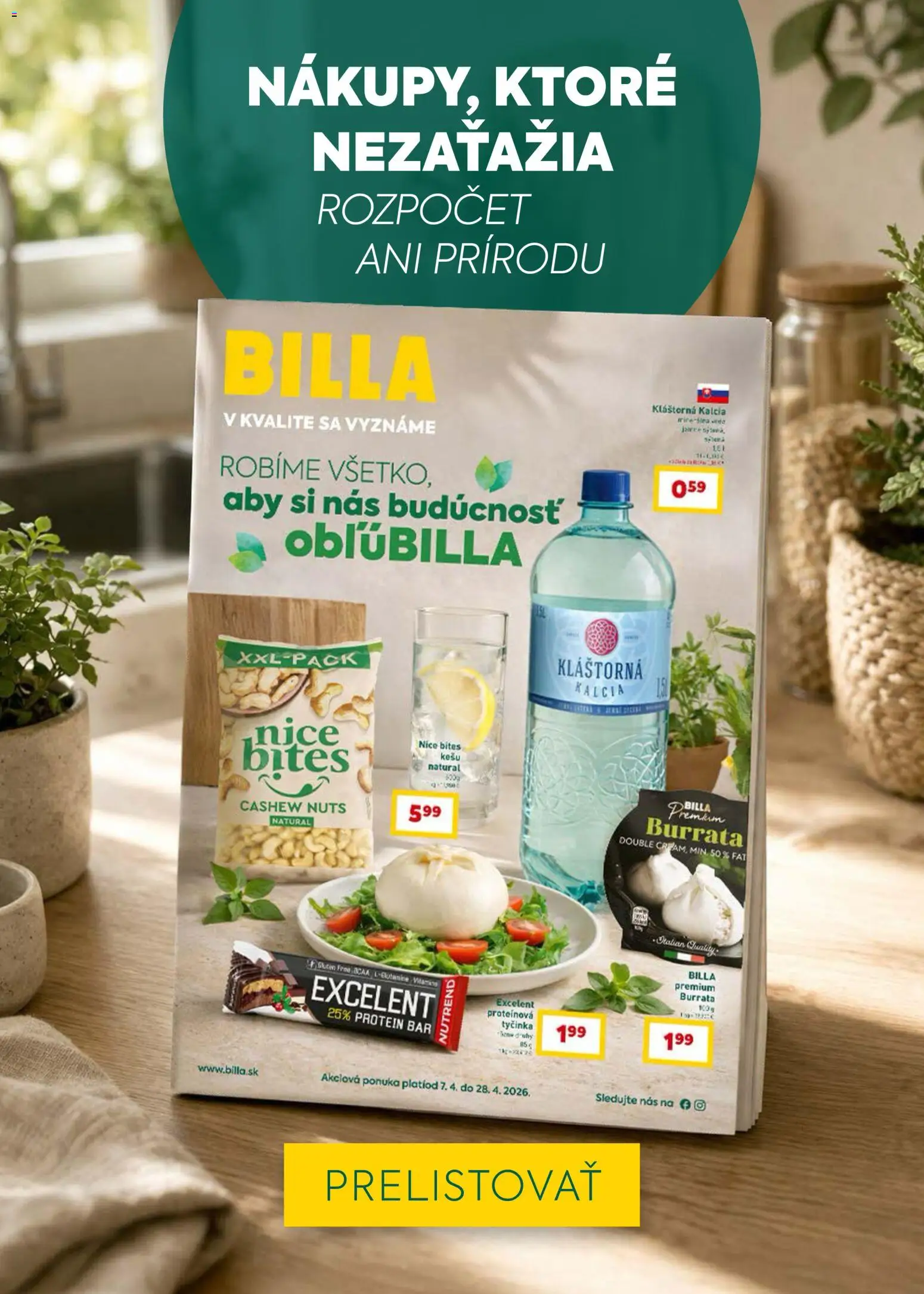 Nové Billa akcie – leták je platný od 22.04.2026 | Strana: 26 | Produkty: Protein