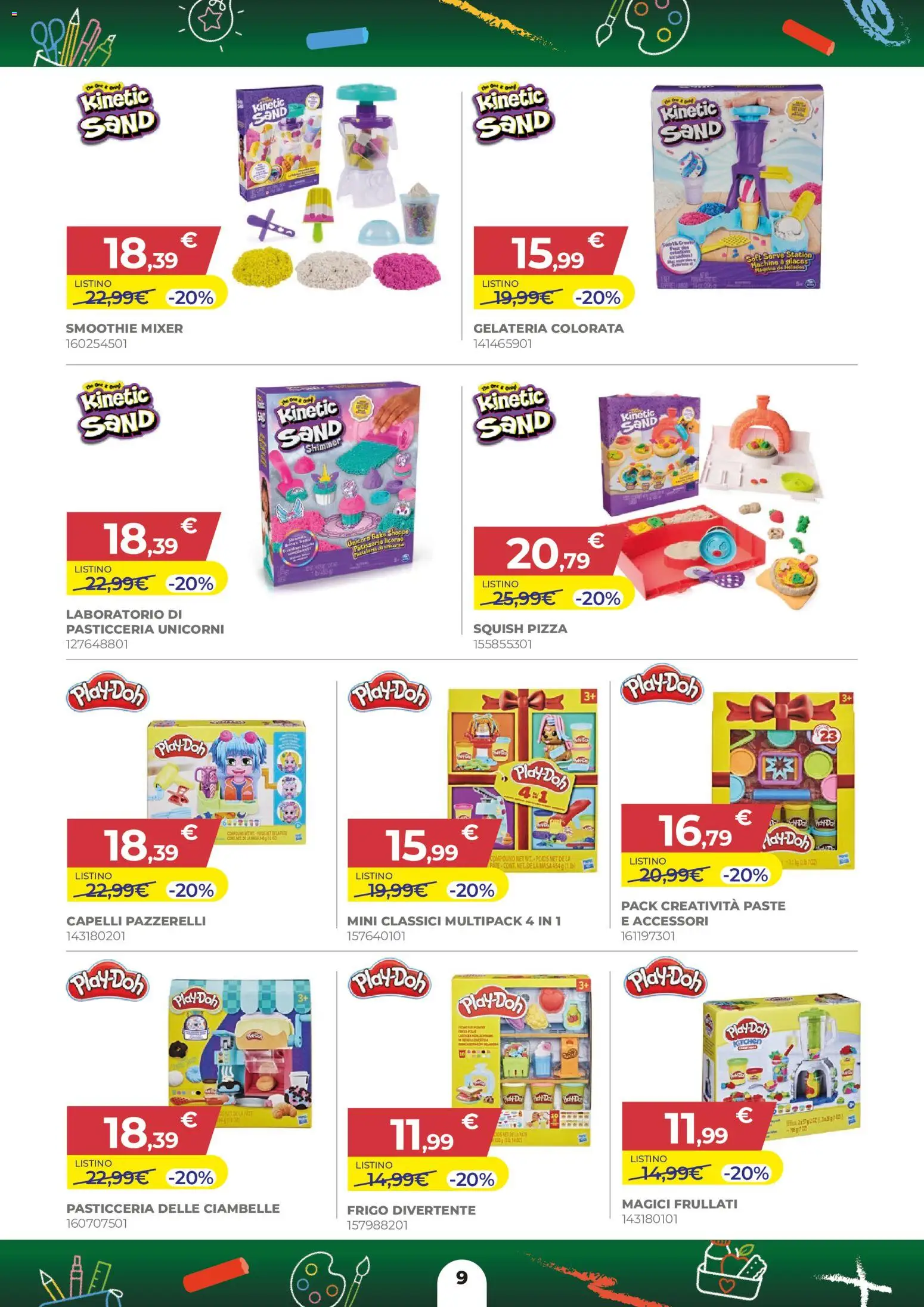 Volantino Toys Center del 27/08/2026 | Pagina: 9 | Prodotti: Ciambelle, Pizza, Mixer, Frullati
