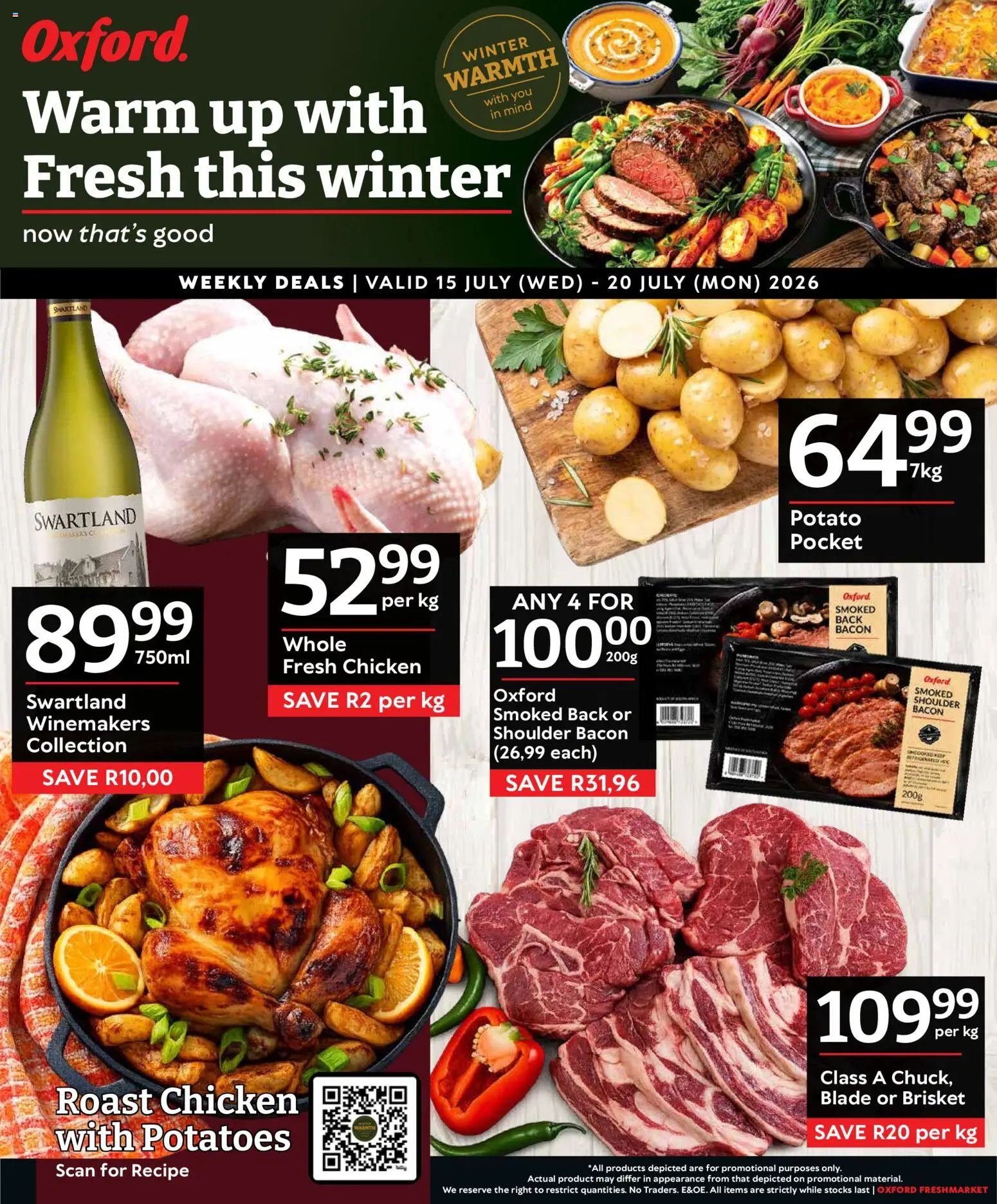 New Oxford Freshmarket catalogue – valid from 15/07/2026 | Page: 1 | Products: Chicken, Potatoes, Bacon