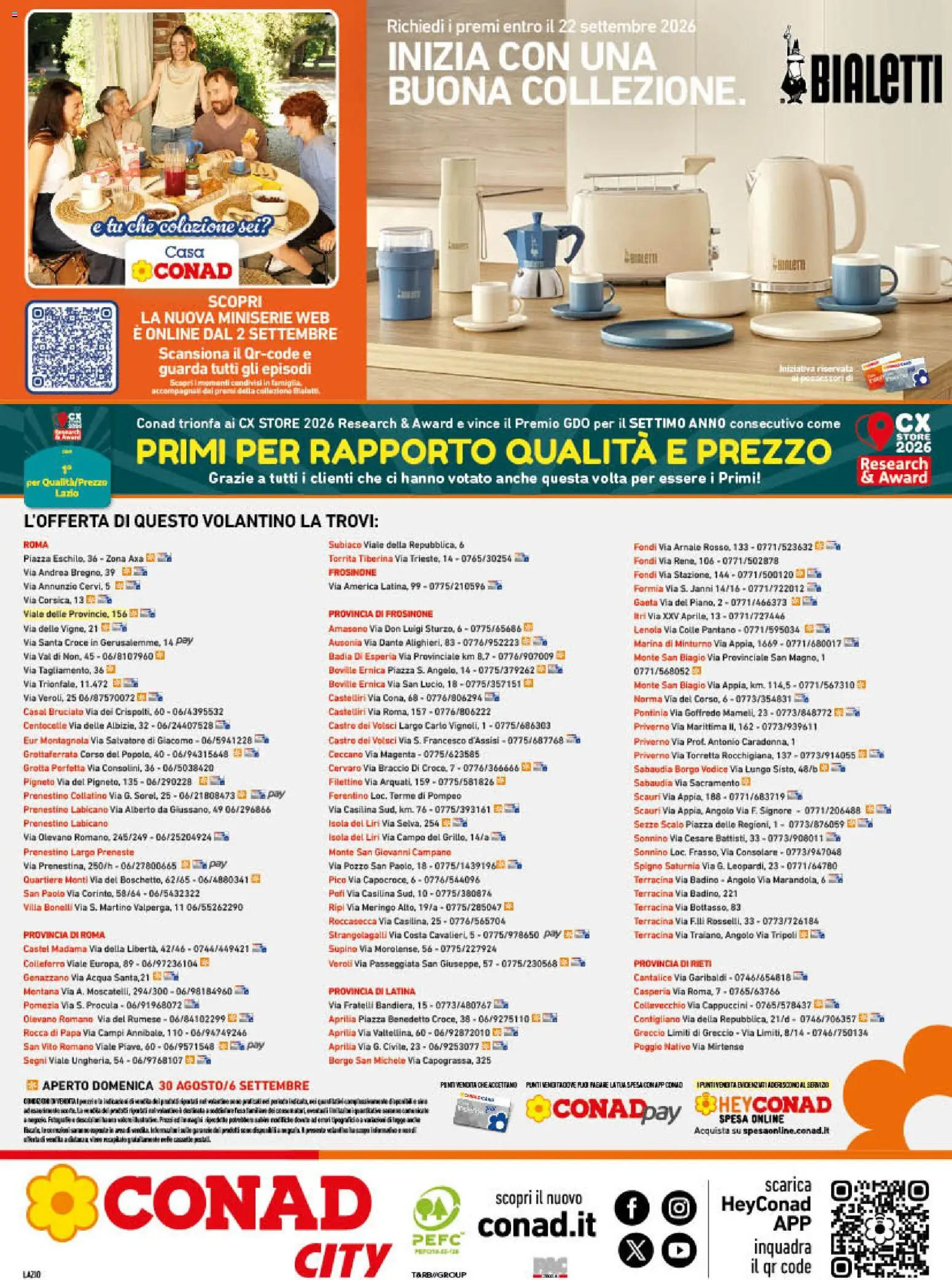 Volantino Conad del 26/08/2026 | Pagina: 16 | Prodotti: Acqua, Bollitore, Tostapane, Macinacaffè