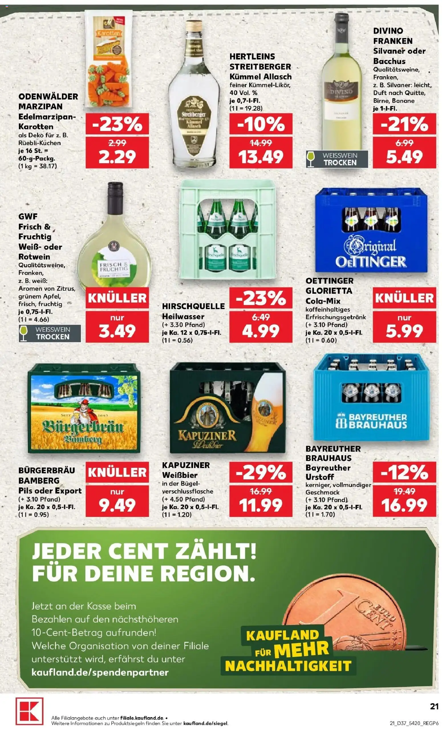Prospekt Kaufland ab 10.09.2026 » Angebote Online zum Blättern | Seite: 21 | Produkte: Weißbier, Pils, Duft, Oettinger