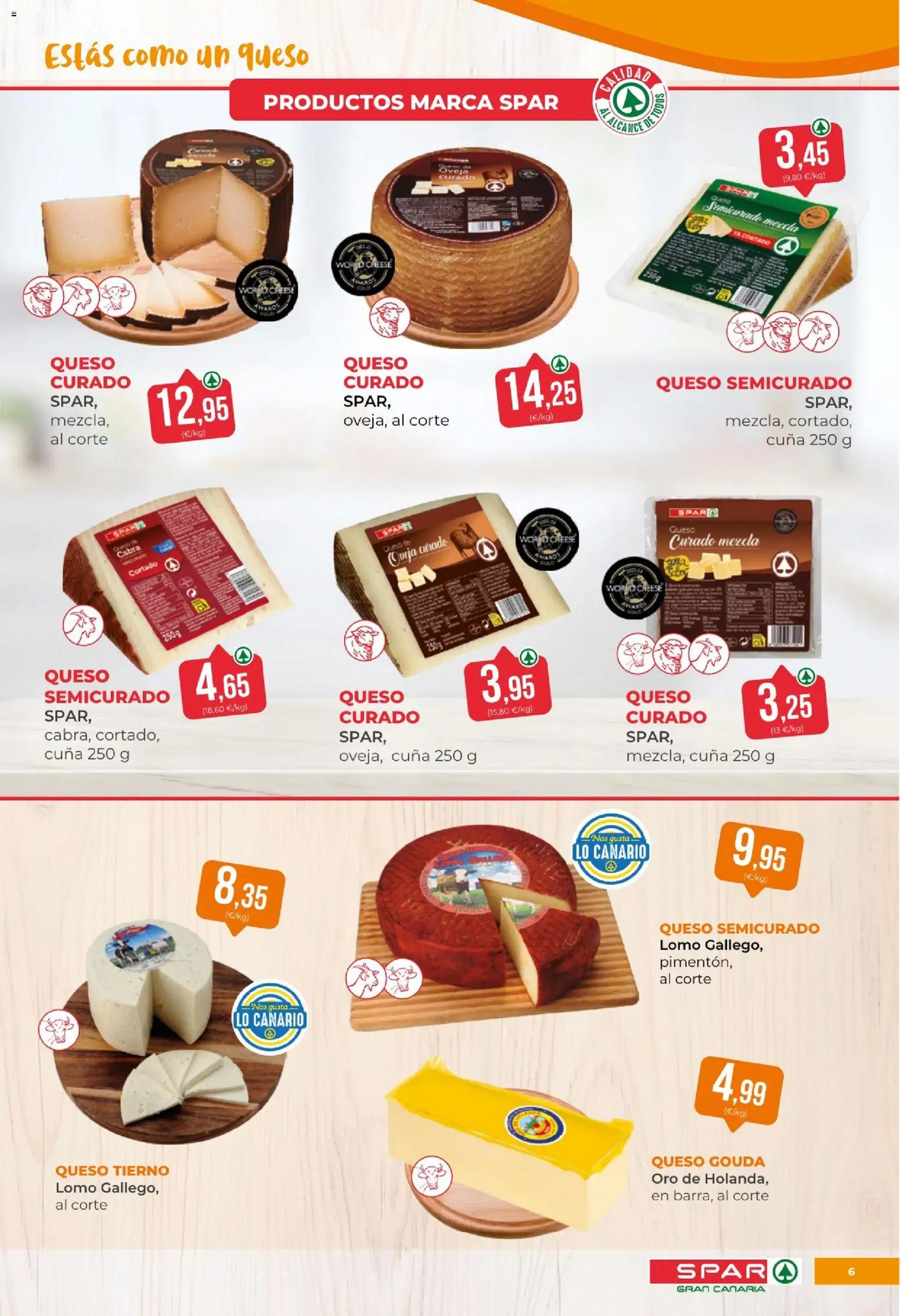 Spar folleto │ válido desde el 18/09/2026 | Página: 6 | Productos: Queso, Queso curado, Queso Gouda, Cuna