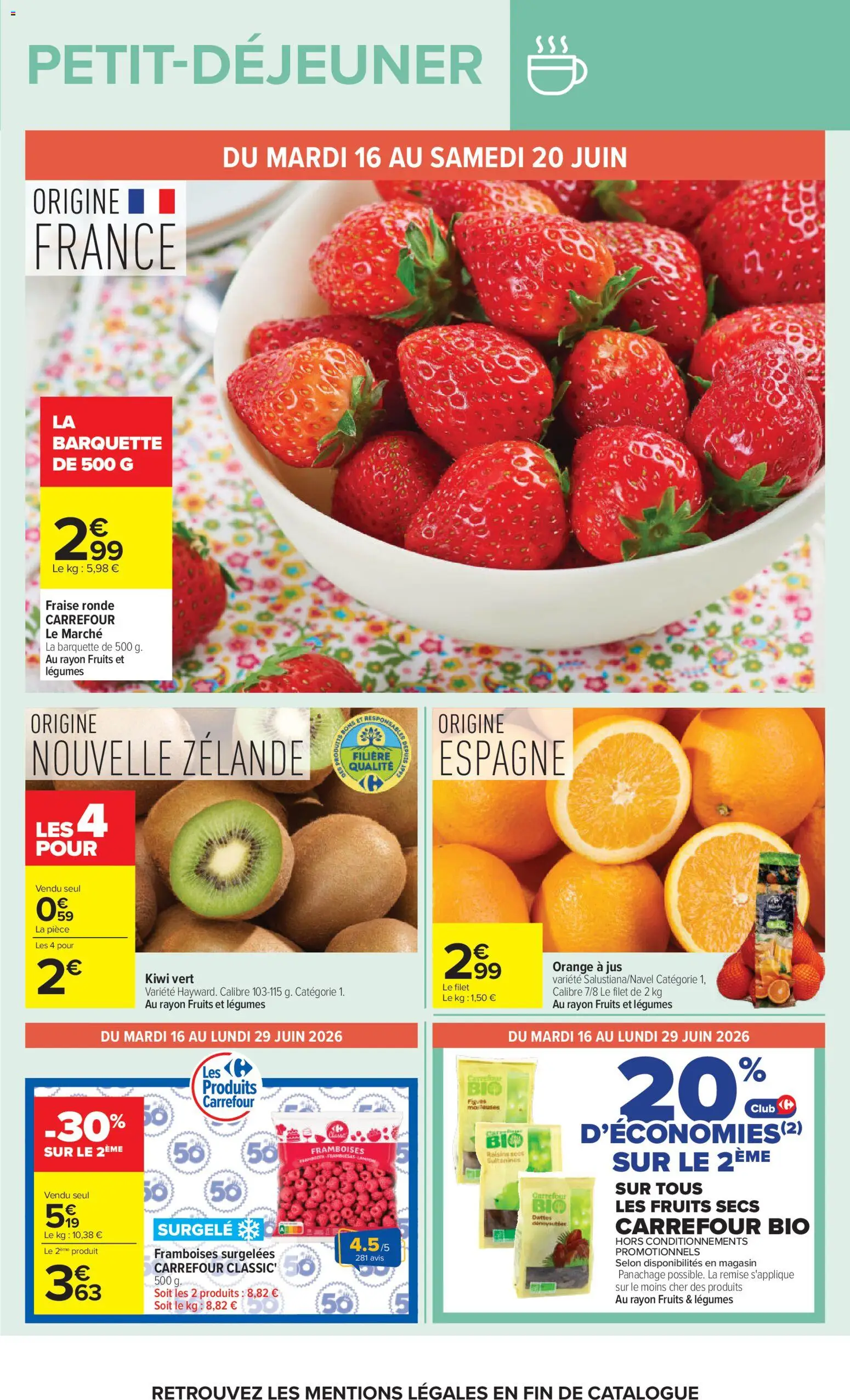 {H1} | Page: 19 | Produits: Dattes, Fraise, Orange, Kiwi vert