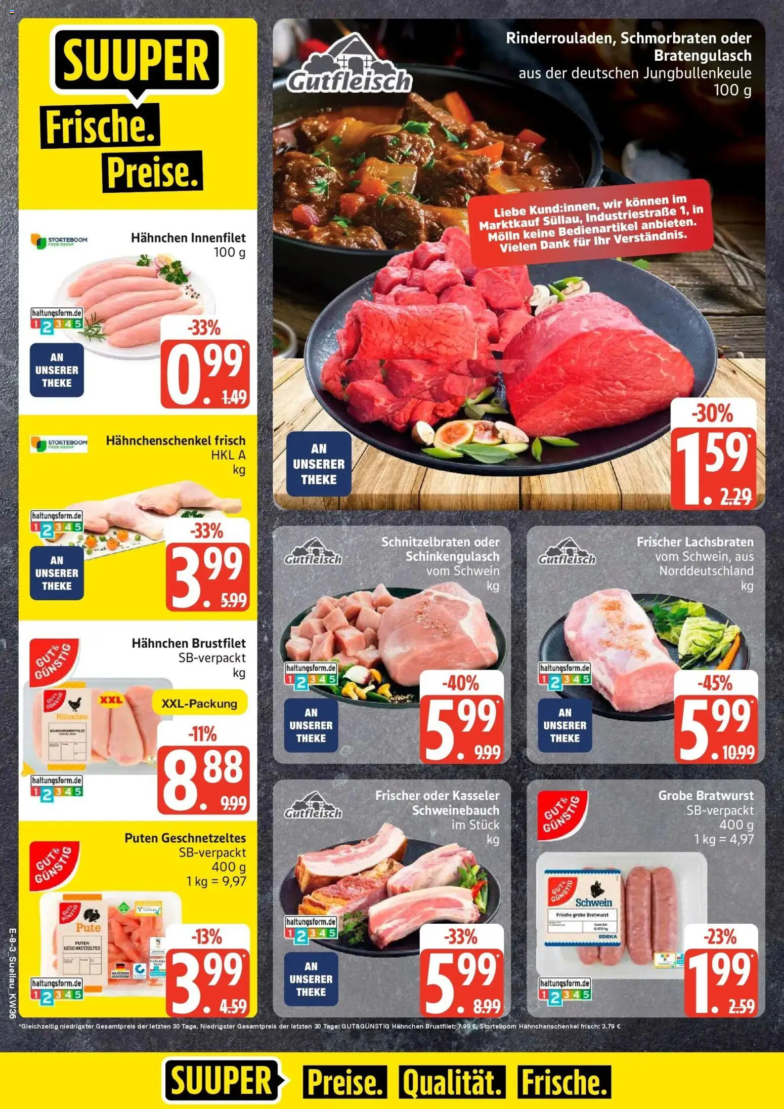 Edeka Prospekt Lübeck (ab 31.08.2026) » Angebote Online | Seite: 10 | Produkte: Pute, Hahnchenschenkel, Theke, Schweinebauch