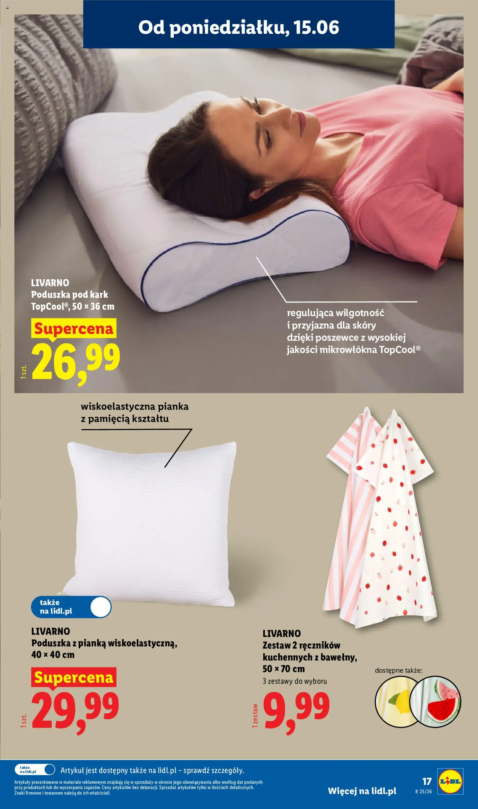 Lidl Katalog od 15.06.2026 | Strona: 19 | Produkty: Poduszka