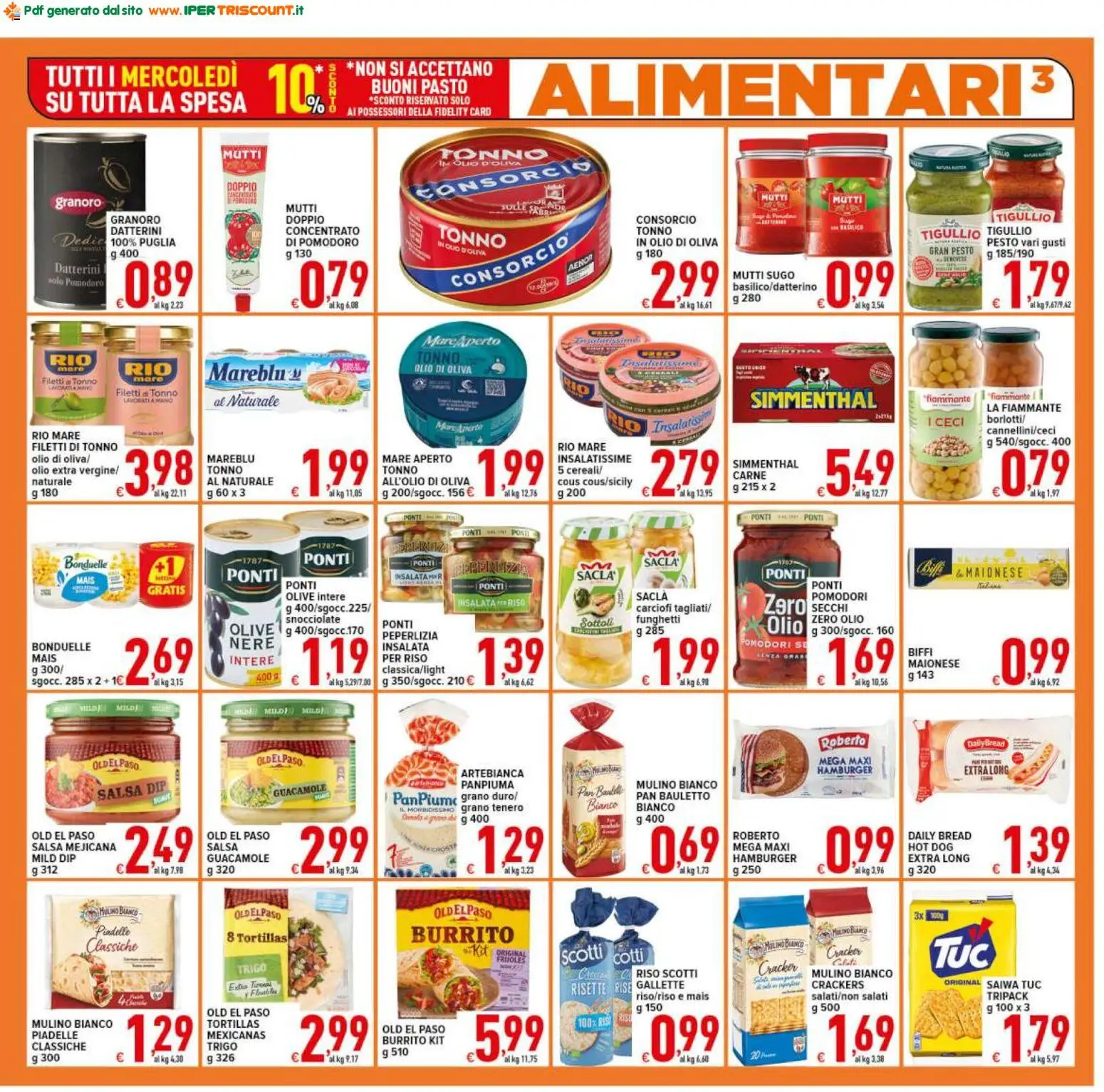 Volantino Ipertriscount del 29.05.2026 | Pagina: 3 | Prodotti: Riso, Gallette, Hamburger, Olio di Oliva