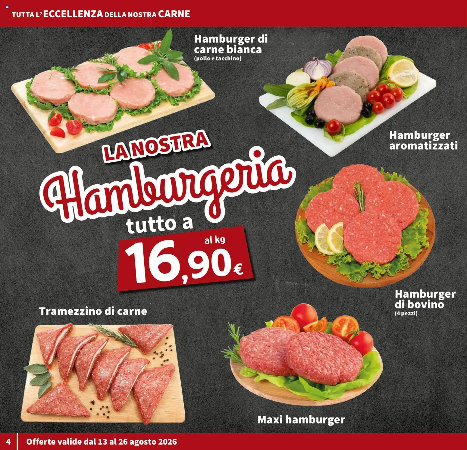 Volantino SIGMA del 13/08/2026 | Pagina: 4 | Prodotti: Bovino, Pollo, Tacchino, Carne