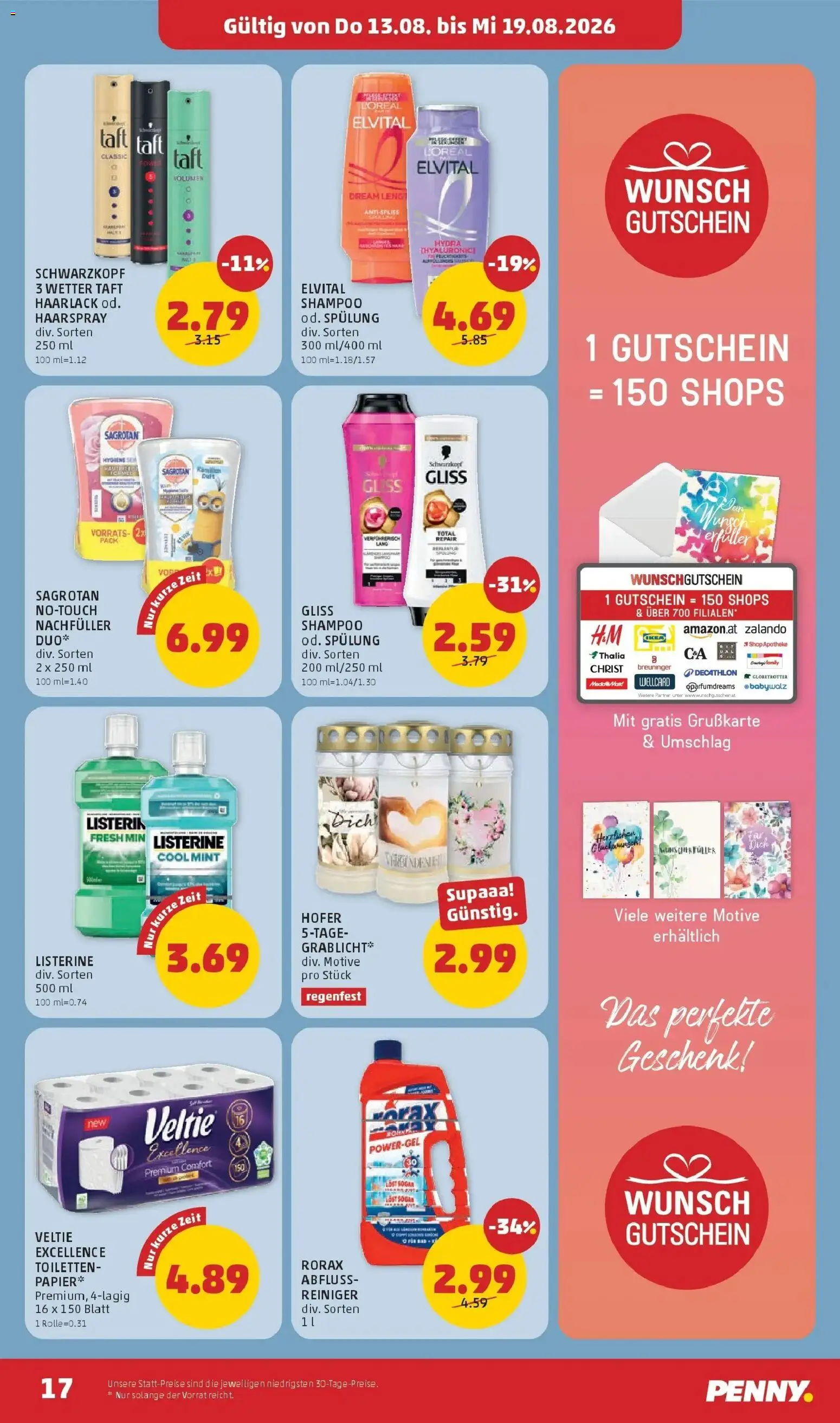 Penny Markt Die ganze Woche sparen ab (13.08.2026) - Angebote, Prospekt | Seite: 17