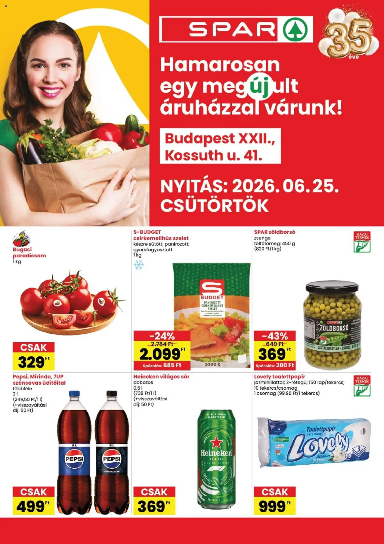 Spar akciós ujság - amely érvényes a következő dátumtól: 25.06.2026 | Oldal: 1