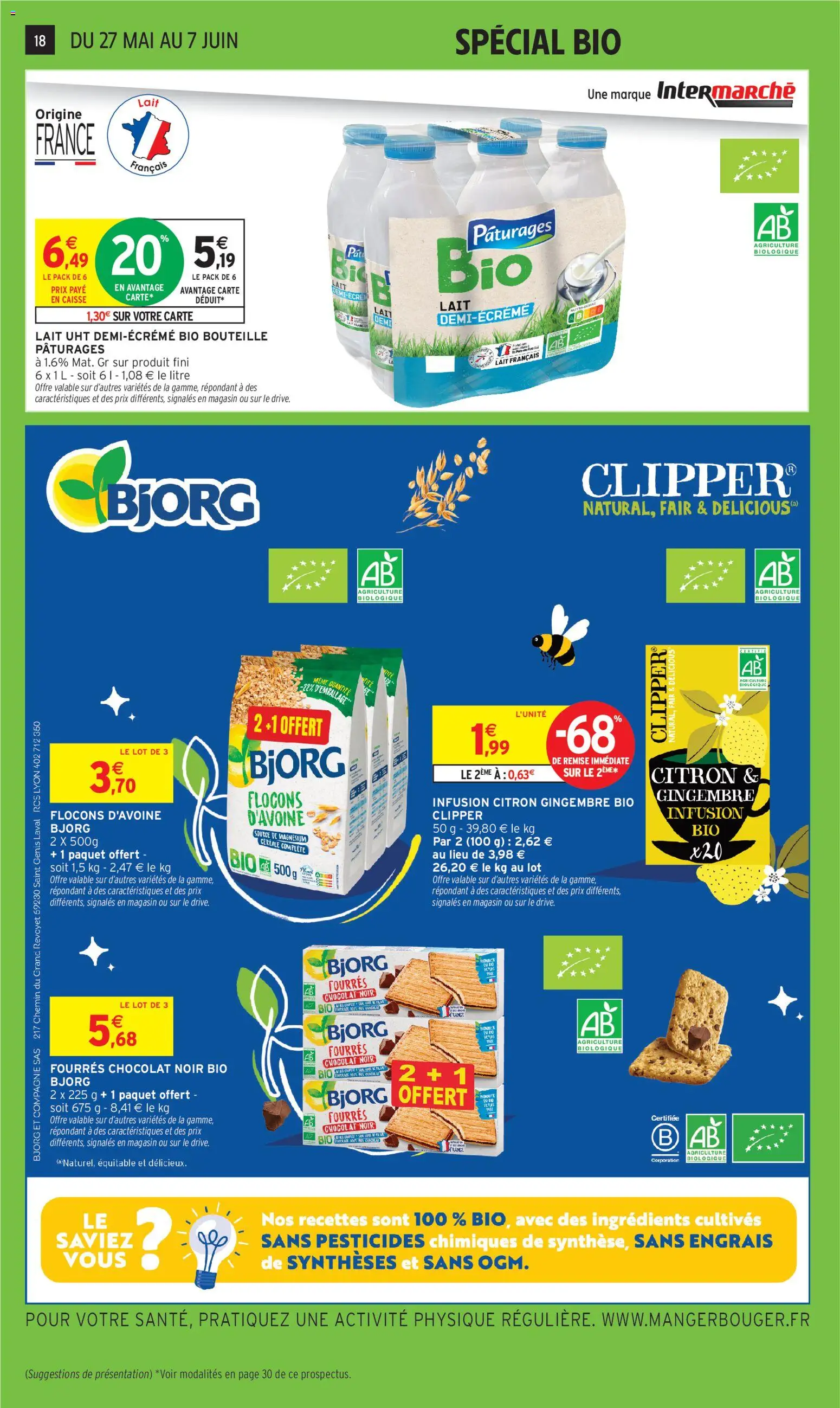 {H1} | Page: 18 | Produits: Flocons, Flocons d’avoine, Clipper infusion, Biscuits