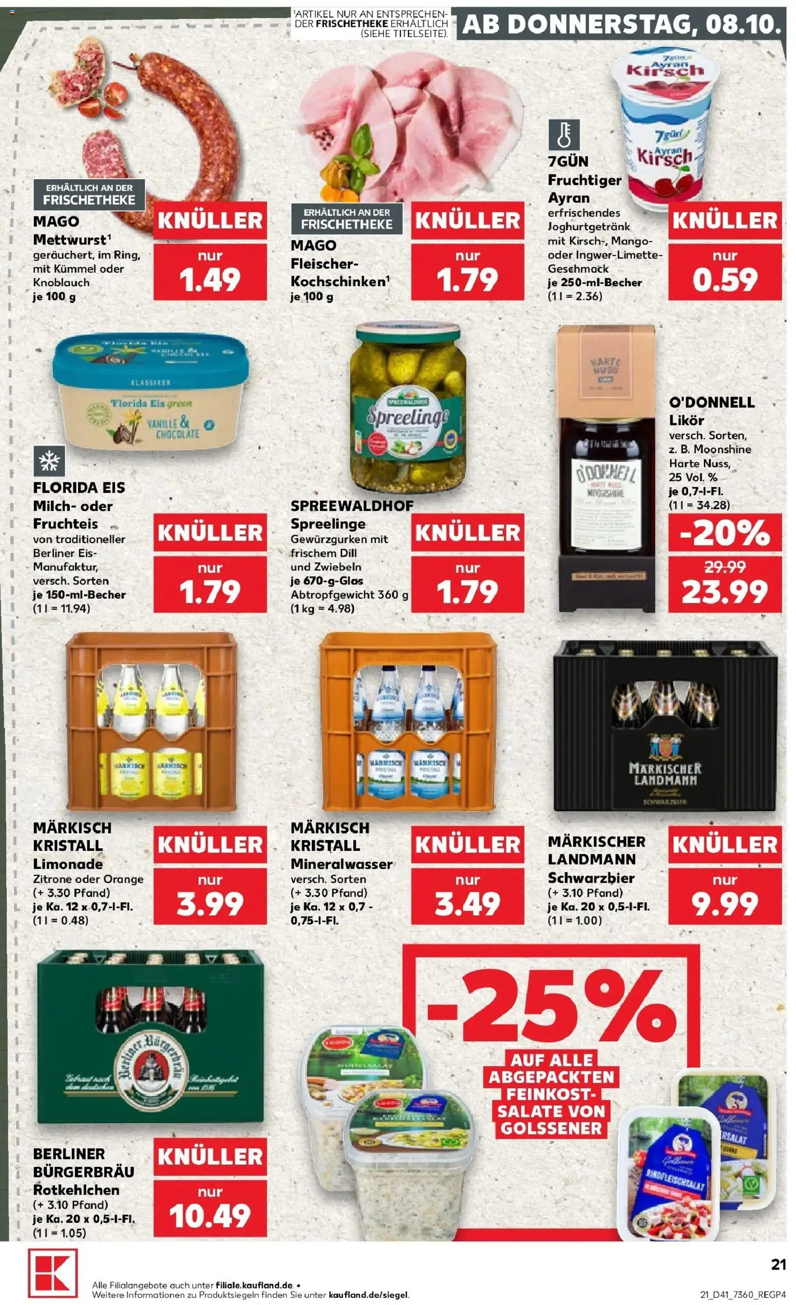 Prospekt Kaufland ab 05.10.2026 » Angebote Online zum Blättern | Seite: 39 | Produkte: Likör, Zwiebeln, Mango, Knoblauch