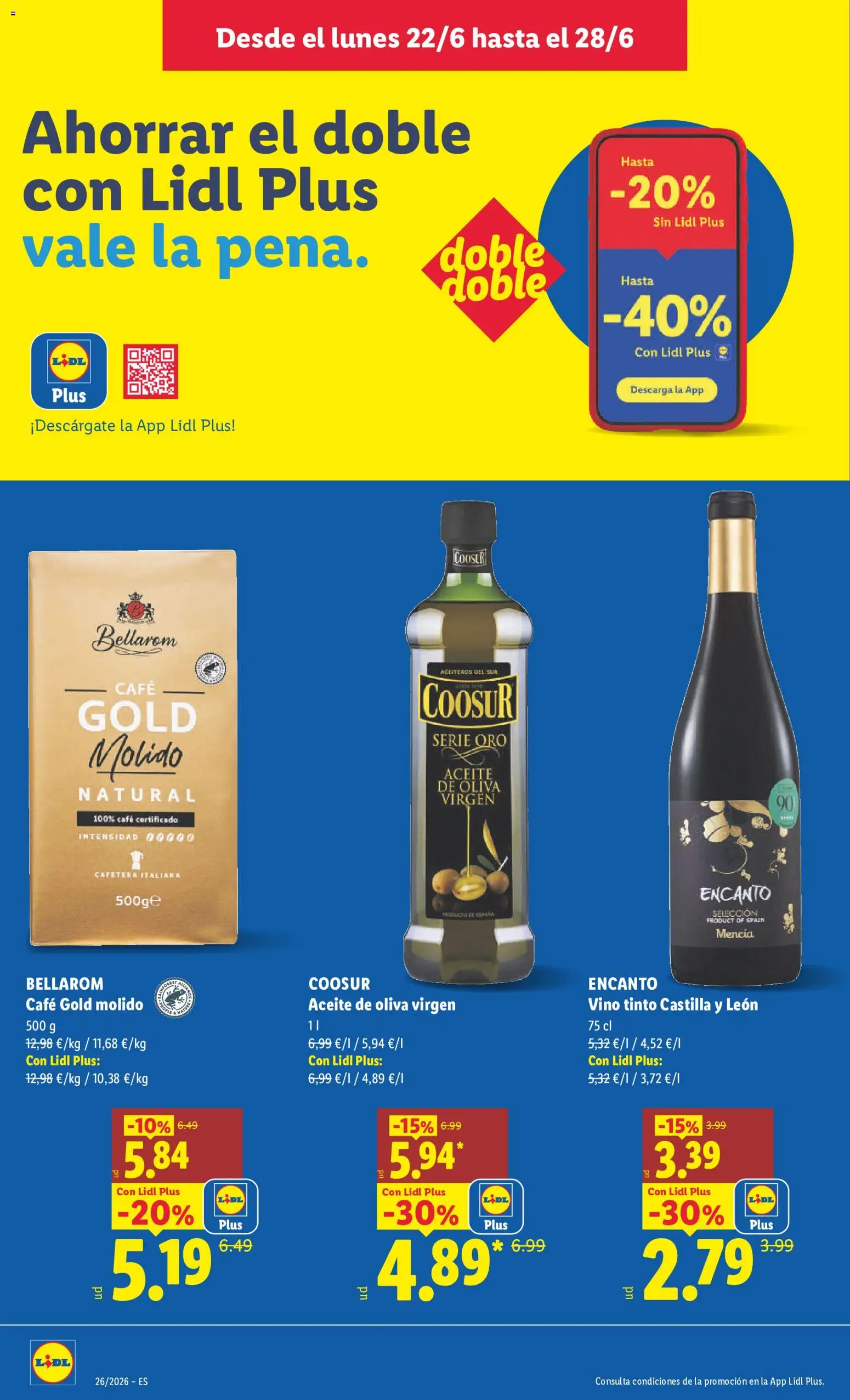 Lidl folleto │ válido desde el 22.06.2026 | Página: 8 | Productos: Café, Vino, Aceite de oliva, Cafetera