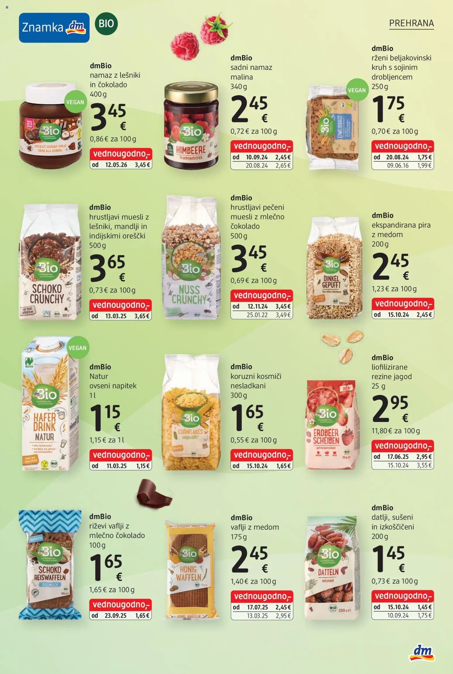 Novi DM Drogerie Markt katalog ponudbe – veljaven od 01.06.2026 | Stran: 25 | Izdelki: Mandlji, Muesli, Namaz, Orescki