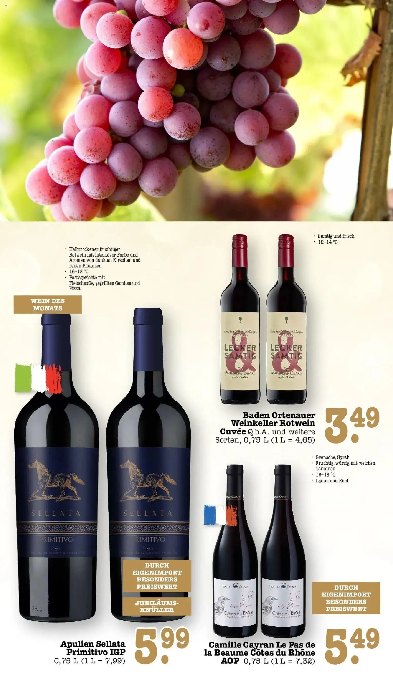 Edeka Prospekt Heidelberg (ab 28.09.2026) » Angebote Online | Seite: 48 | Produkte: Pflaumen, Rotwein, Pizza, Wein