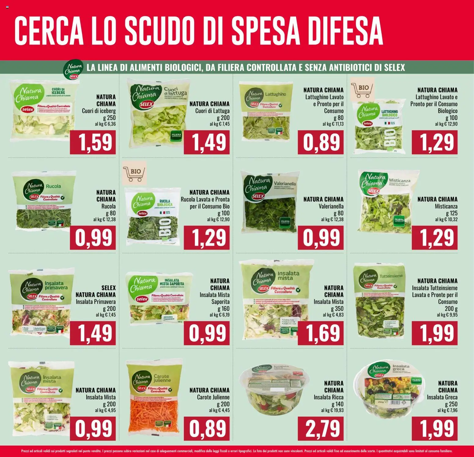 Volantino Famila del 26.02.2026 | Pagina: 2 | Prodotti: Misticanza, Rucola, Insalata, Carote