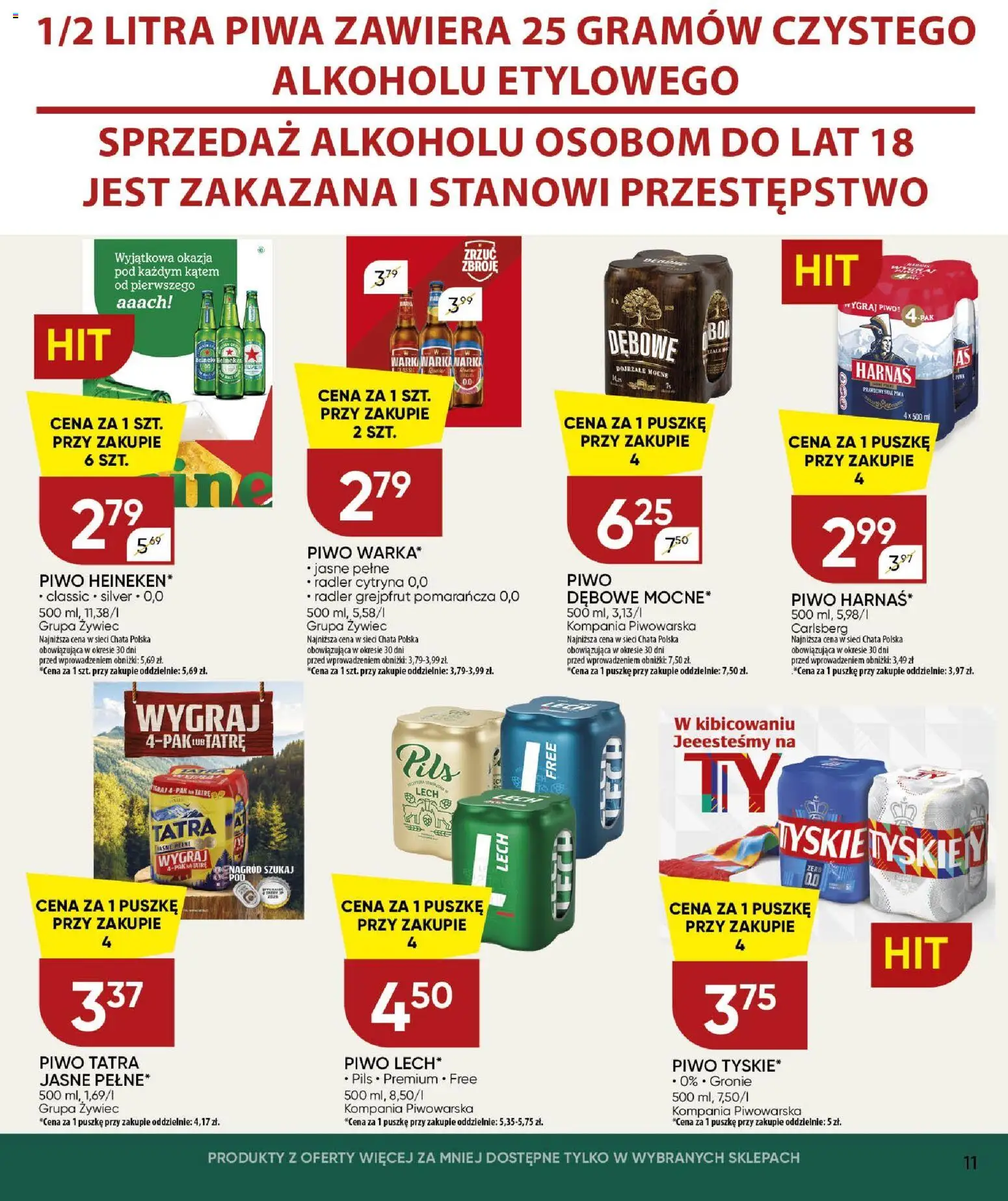 Chata Polska gazetka od 18.06.2026 | Strona: 11 | Produkty: Cytryna, Harnaś, Piwo, Grejpfrut