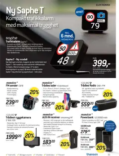 Forhåndsvisning av THANSEN kundeavis gyldig fra 26/06/2026 | Side: 31 | Produkter: Handsfree, Radio, Kabel, Batteri