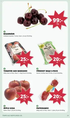 Tempo erbjudanden - Förhandsvisning av reklamblad från butik Tempo aktuell från 22/06/2026 | Sida: 2 | Produkter: Tomater, Äpple, Majs