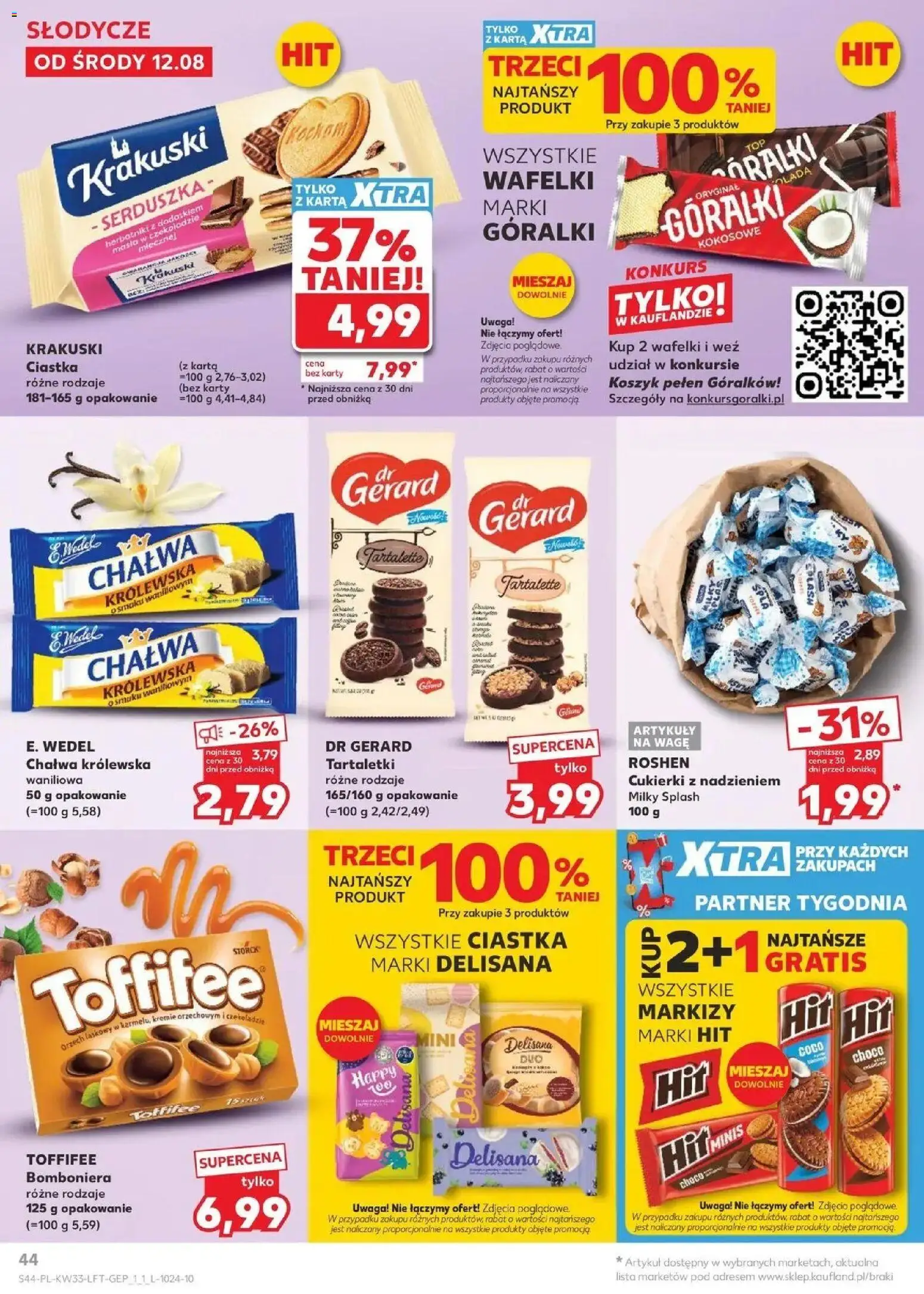 Kaufland - Kaufland Gazetka Tygodnia ważne do 19.08 od 12.08.2026 - od jutra PDF | Strona: 44 | Produkty: Słodycze, Toffifee, Herbatniki, Ciastka