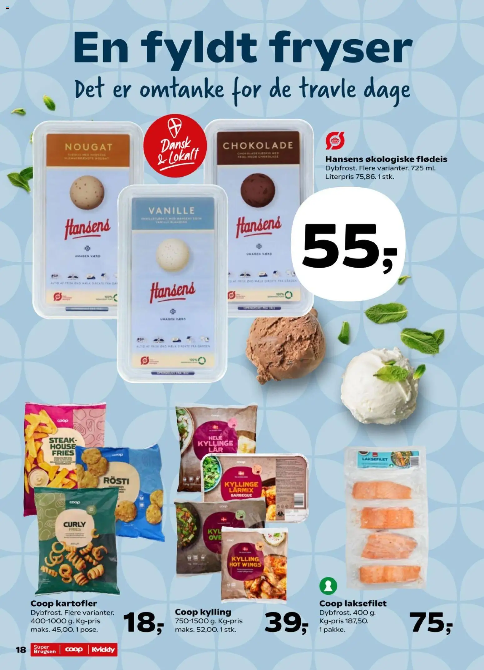 Super Brugsen tilbudsavis – gyldig fra 01/10/2026 | Side: 18 | Produkter: Chokolade, Flødeis, Kartofler, Nougat