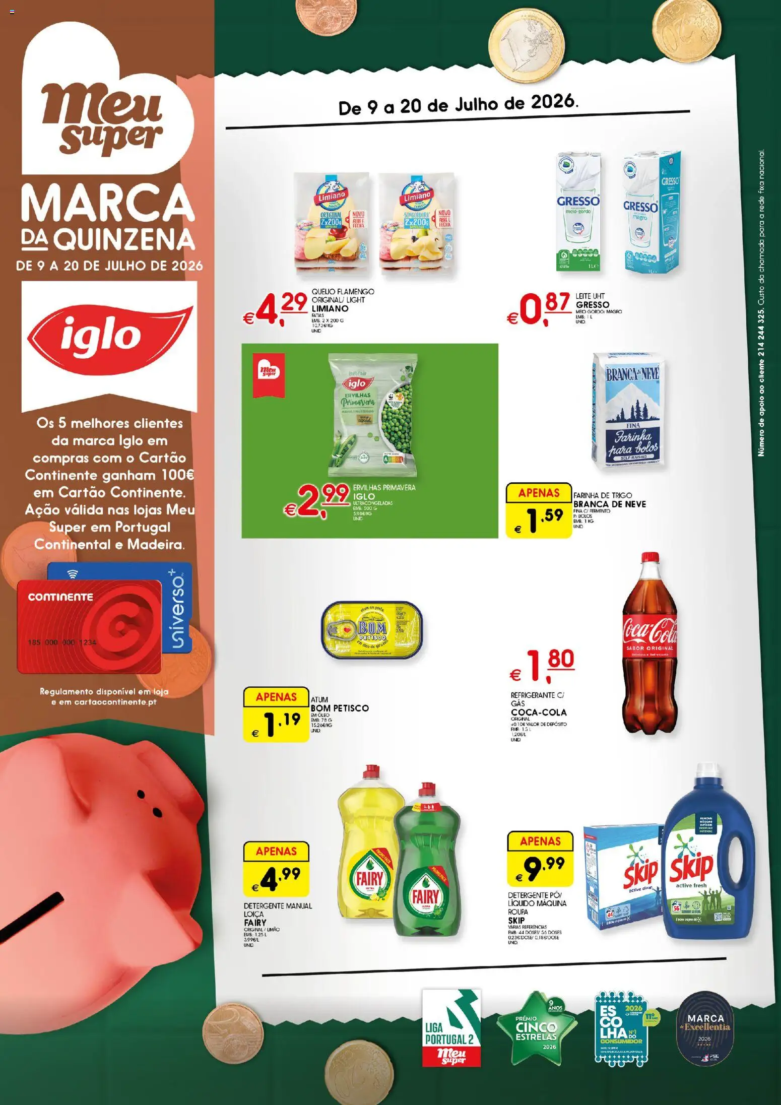 Meu Super folheto │ válido de 09/07/2026 | Página: 1 | Produtos: Refrigerante, Detergente, Leite, Óleo