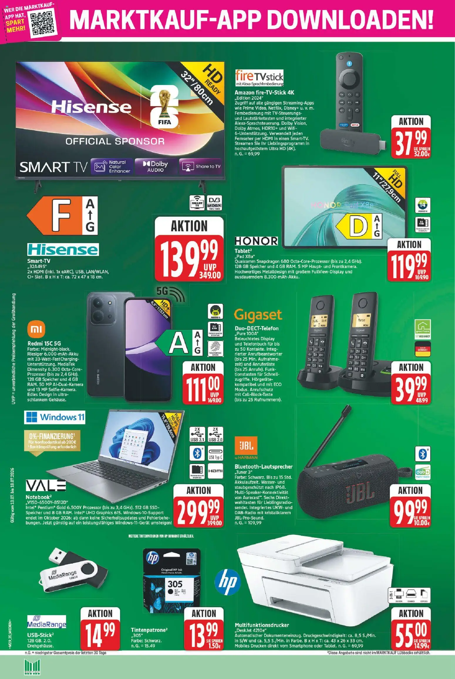 Marktkauf Prospekt – gültig ab 13.07.2026 | Seite: 26 | Produkte: HP, Wasser, TV, Audio