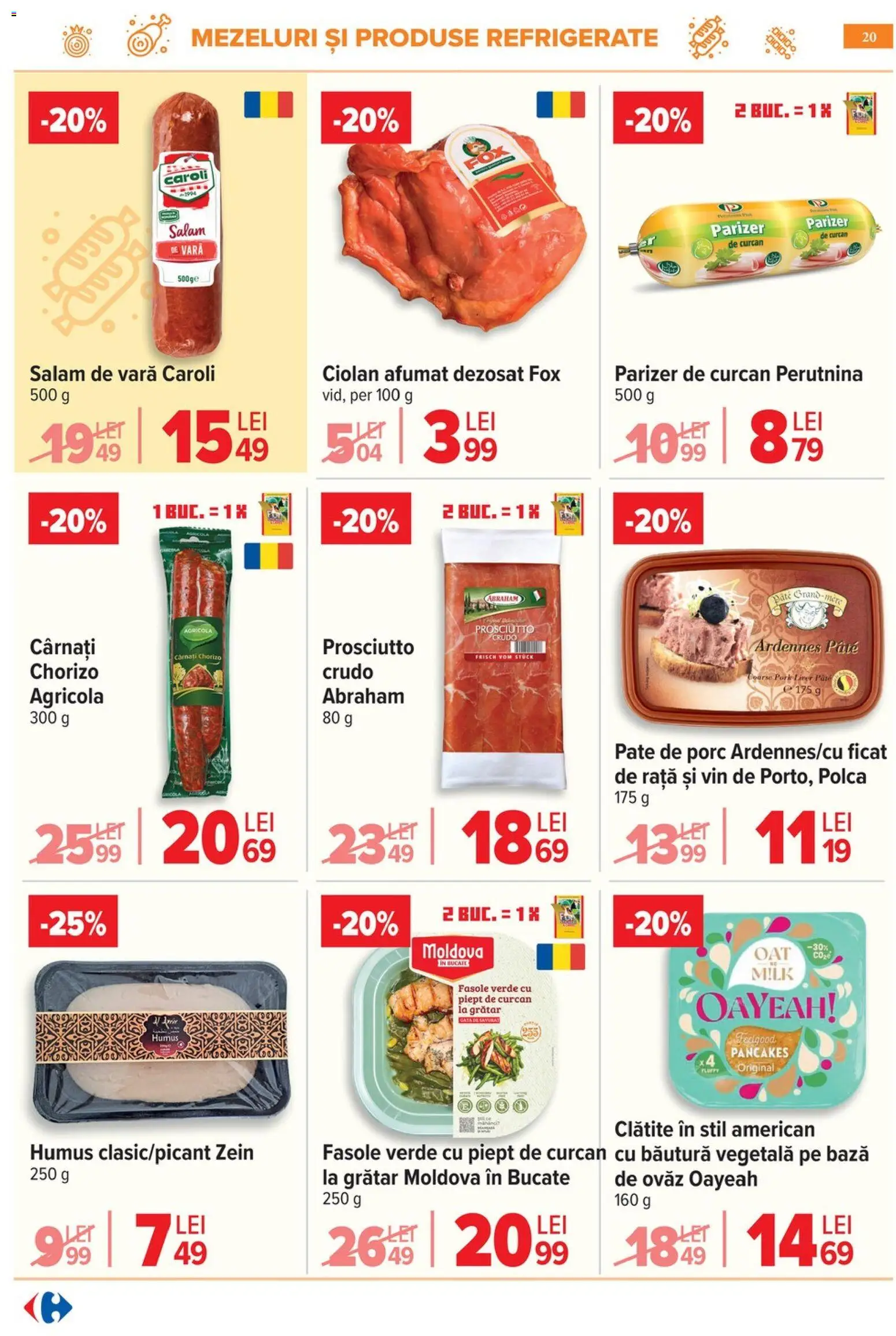 Noul catalog Carrefour – valabil de la 06.05.2026 | Pagină: 23 | Produse: Clătite, Parizer, Fasole verde, Humus