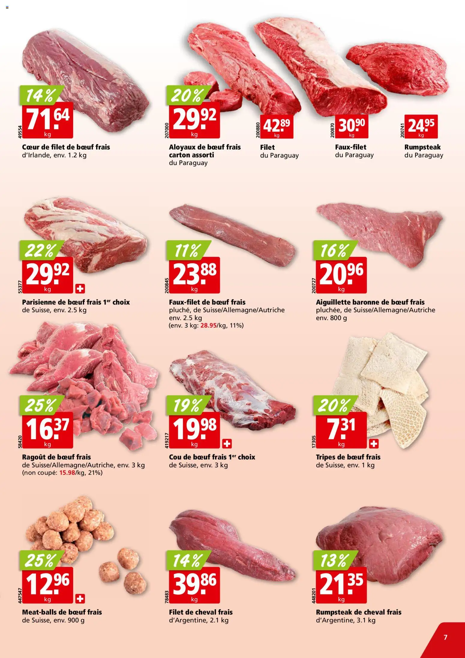 Aligro aktionen Chavannes, Matran, Genève, Sion – gültig ab 05.10.2026 | Seite: 7 | Produkte: Rumpsteak