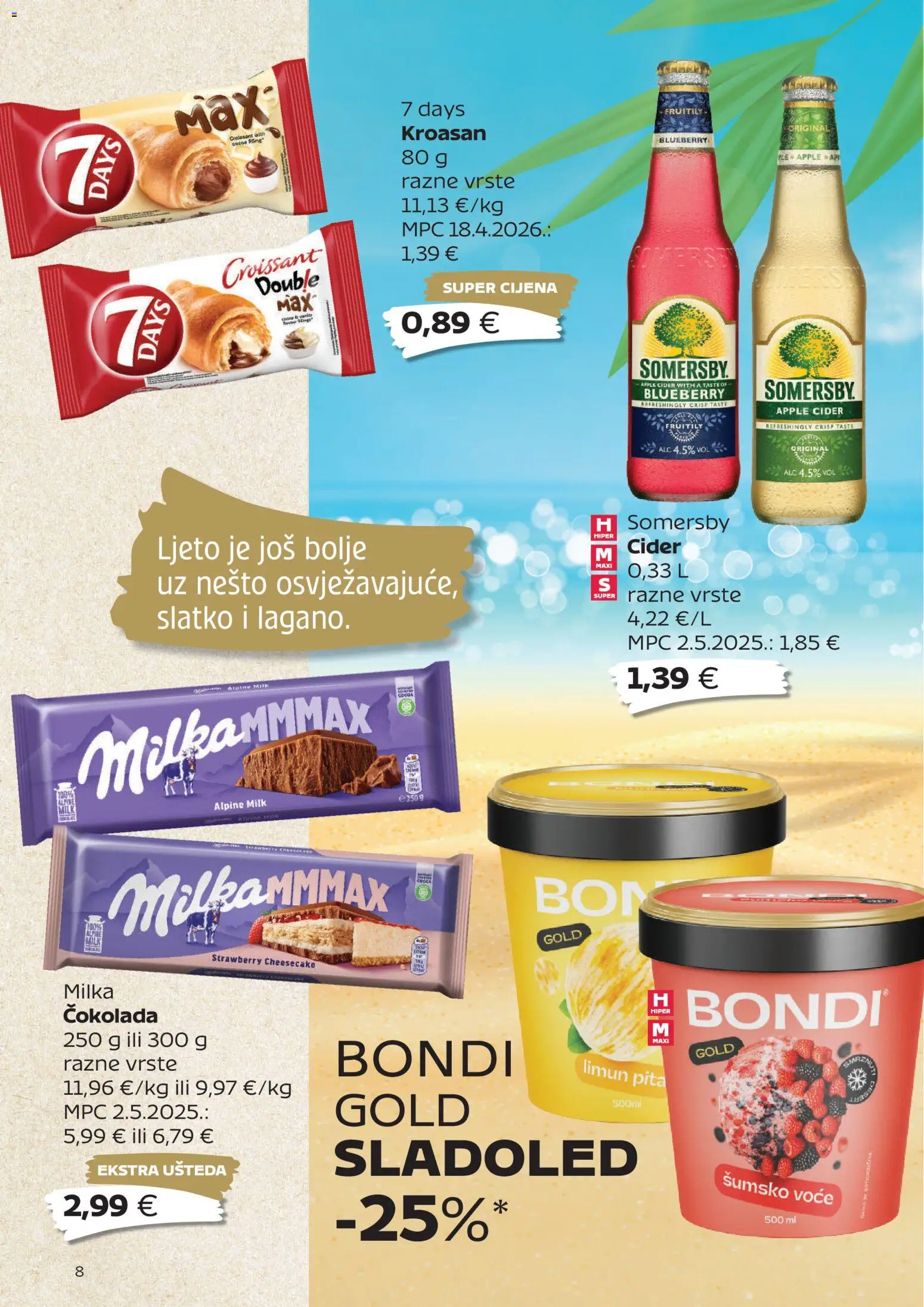 Tommy katalog | vrijedi od 08.06.2026 | Stranica: 8 | Proizvodi: Čokolada, Sladoled, Voće, Limun