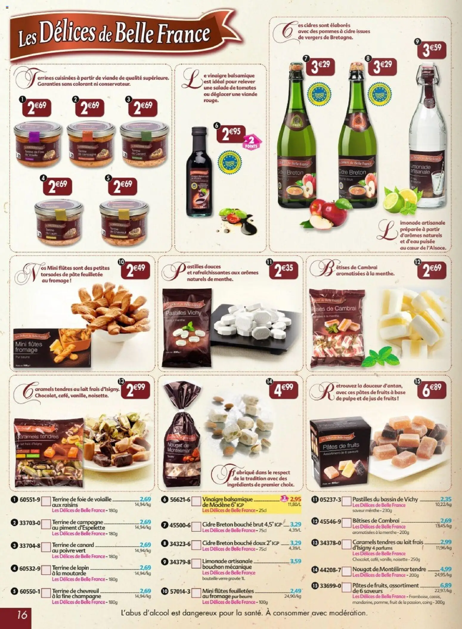 {H1} | Page: 16 | Produits: Noisette, Volaille, Vinaigre, Moutarde
