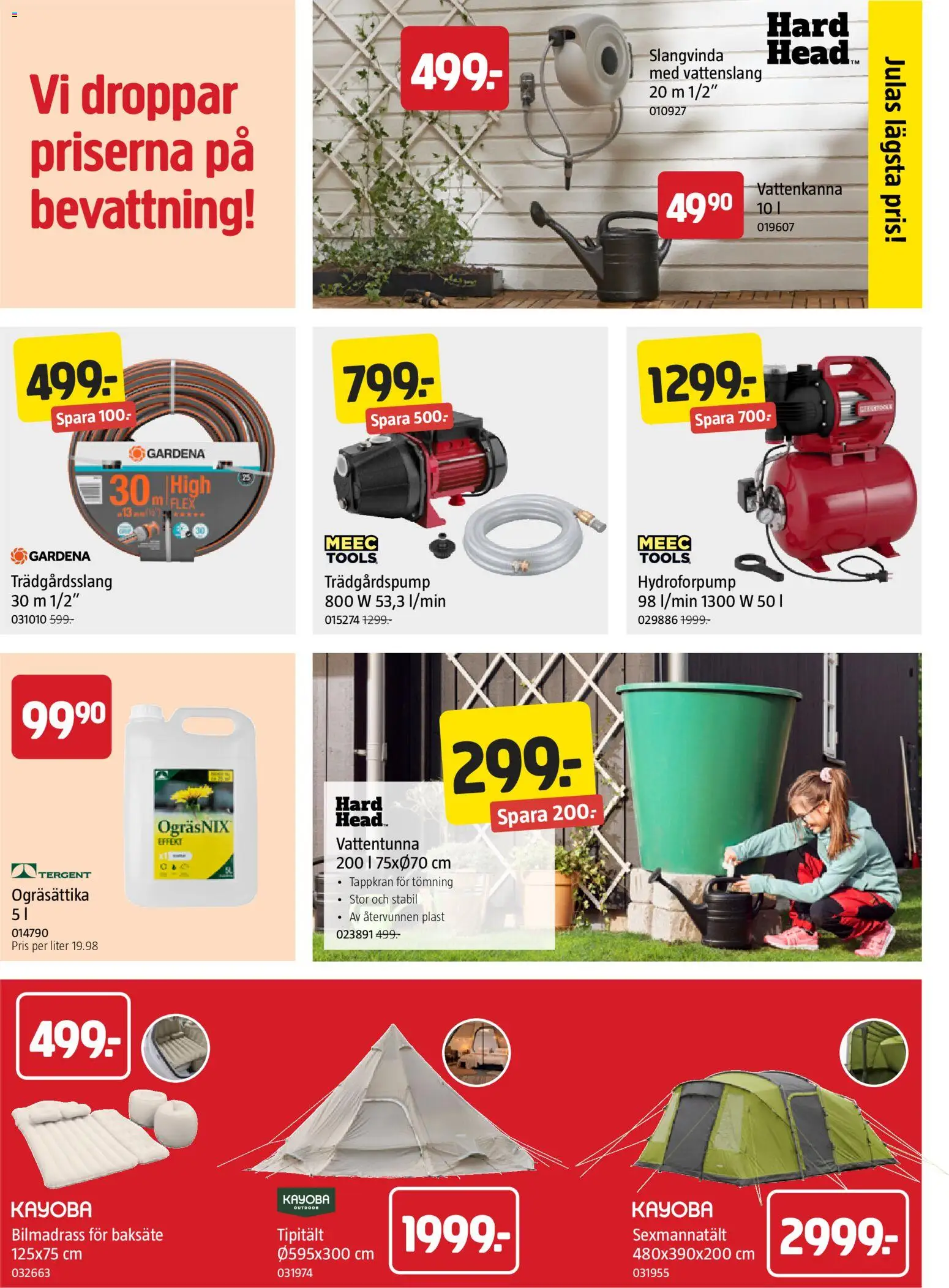 Jula reklamblad aktuell från 04.06.2026 | Sida: 3 | Produkter: Vattenslang, Vattenkanna, Trädgårdsslang
