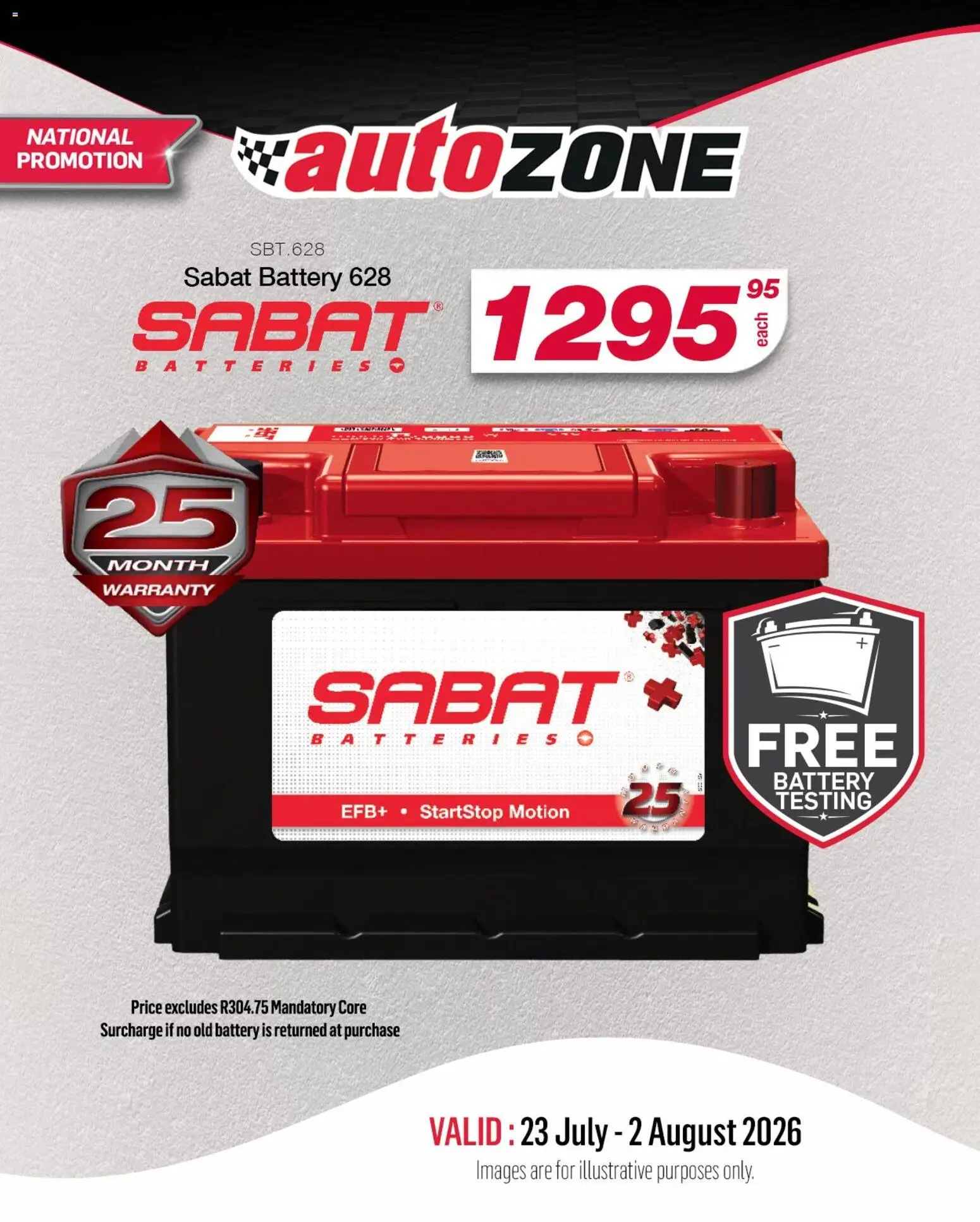 New AutoZone catalogue – valid from 23/07/2026 | Page: 1 | Products: Battery