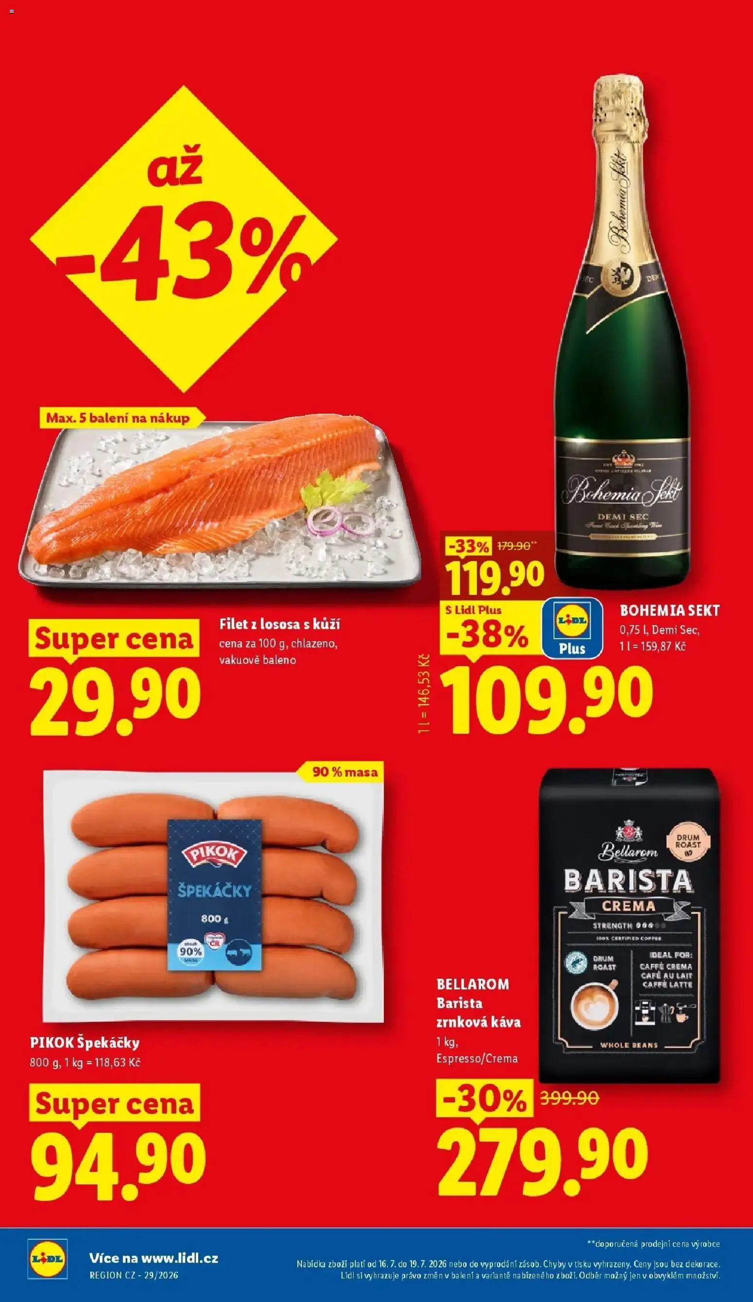 Lidl aktuální leták od 16.07.2026 | Strana: 4 | Produkty: Káva Bellarom, Barista crema, Caffè crema, Pikok