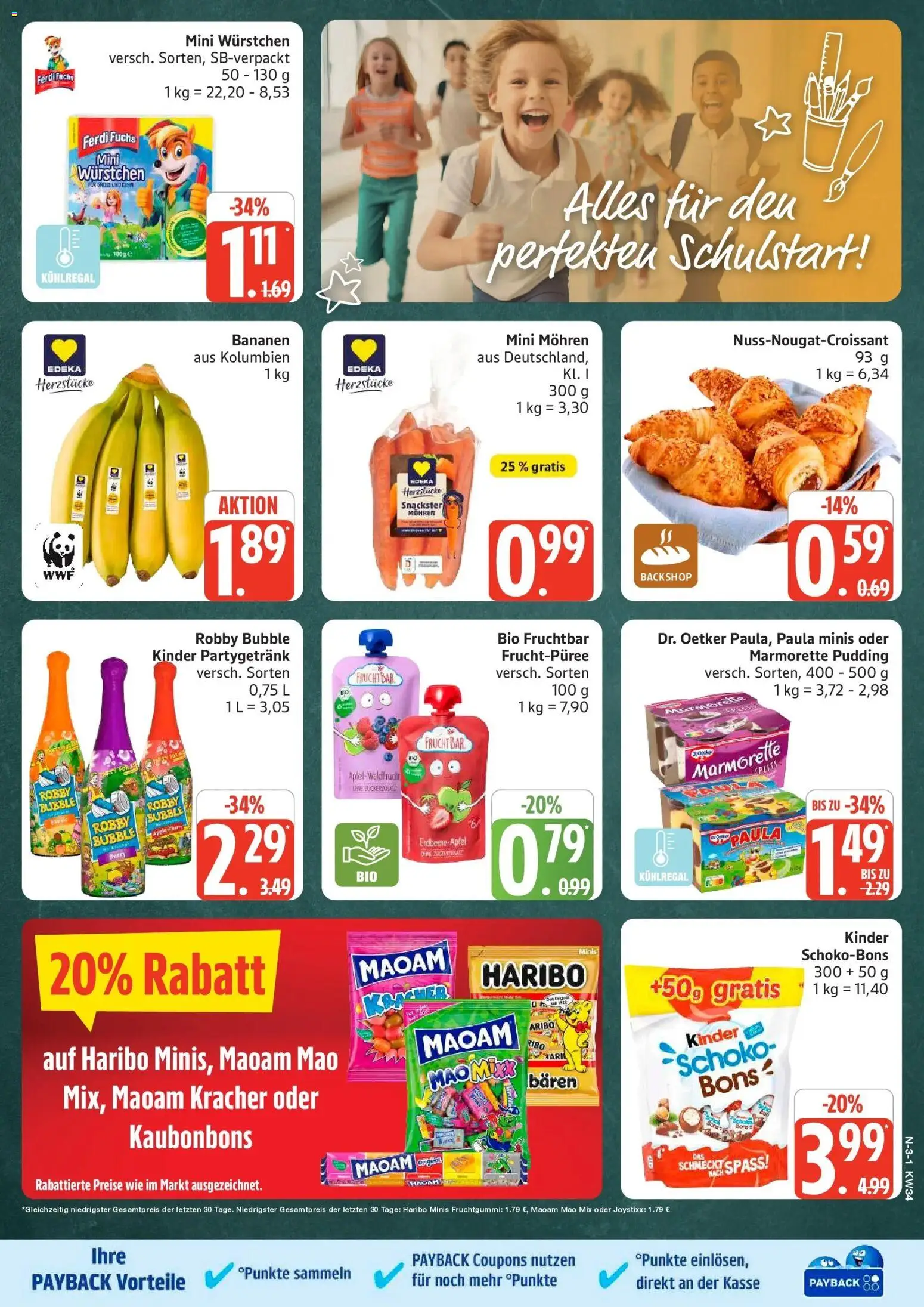 Marktkauf Prospekt Cuxhaven (ab 17.08.2026) » Angebote online | Seite: 3 | Produkte: Haribo, Bananen, Pudding, Mohren