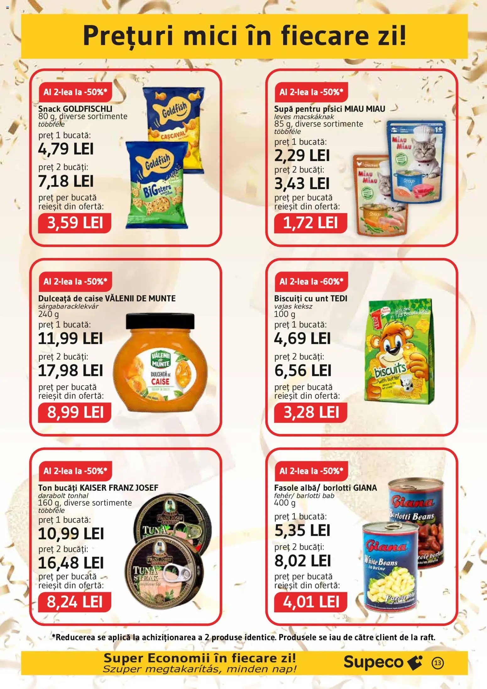 Noul catalog Supeco – valabil de la 03.09.2026 | Pagină: 13 | Produse: Aplică, Unt, Biscuiți, Caise