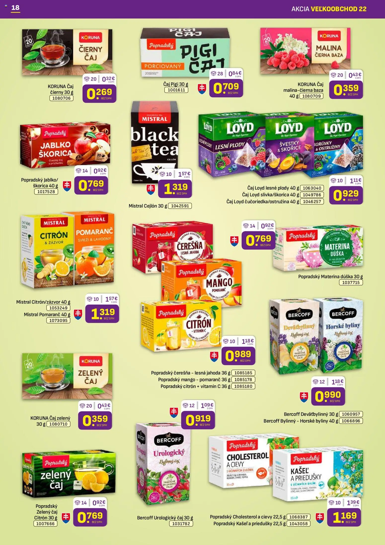Nové Libex akcie – leták je platný od 02.11.2026 | Strana: 18 | Produkty: Zázvor, Čaj, Zelený čaj, Lesné plody