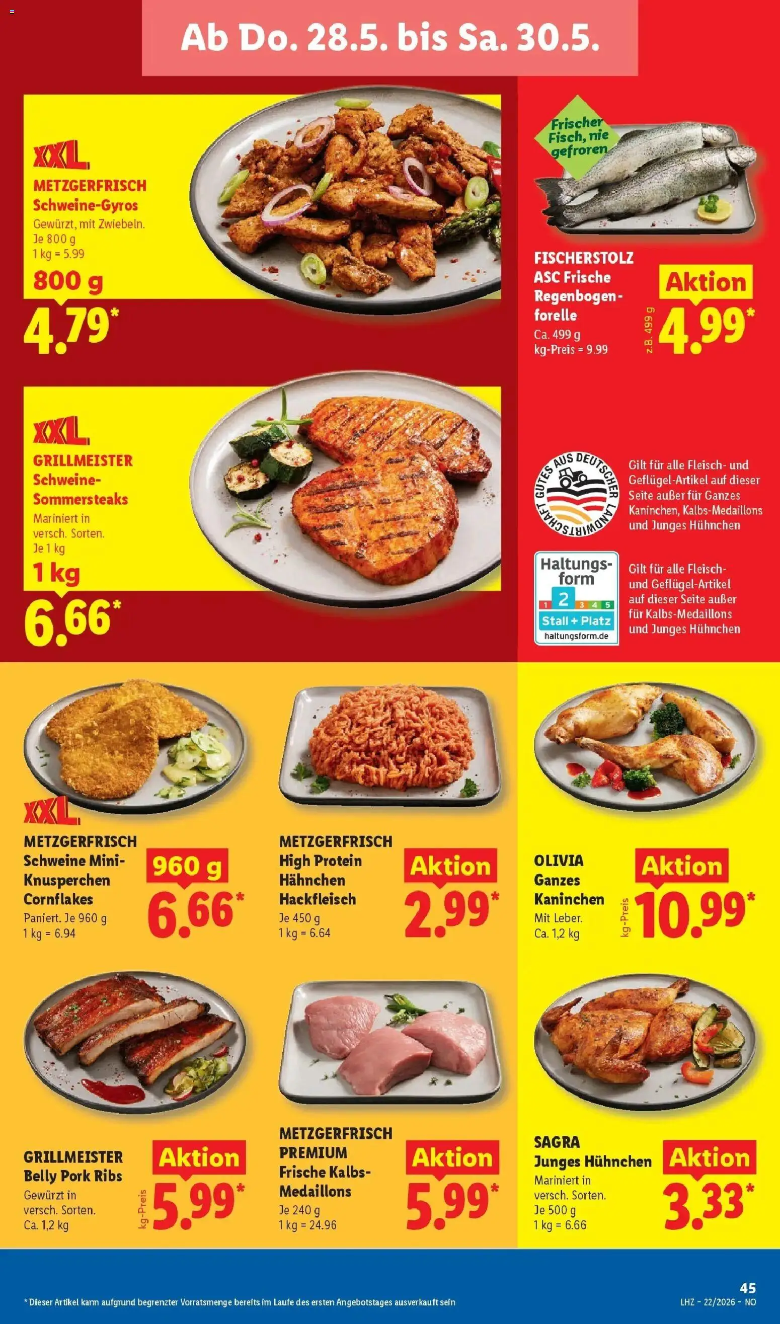 Lidl Prospekt Braunschweig – gültig ab 26.05.2026 | Seite: 67 | Produkte: Hahnchen, Kaninchen, Fleisch, Hackfleisch