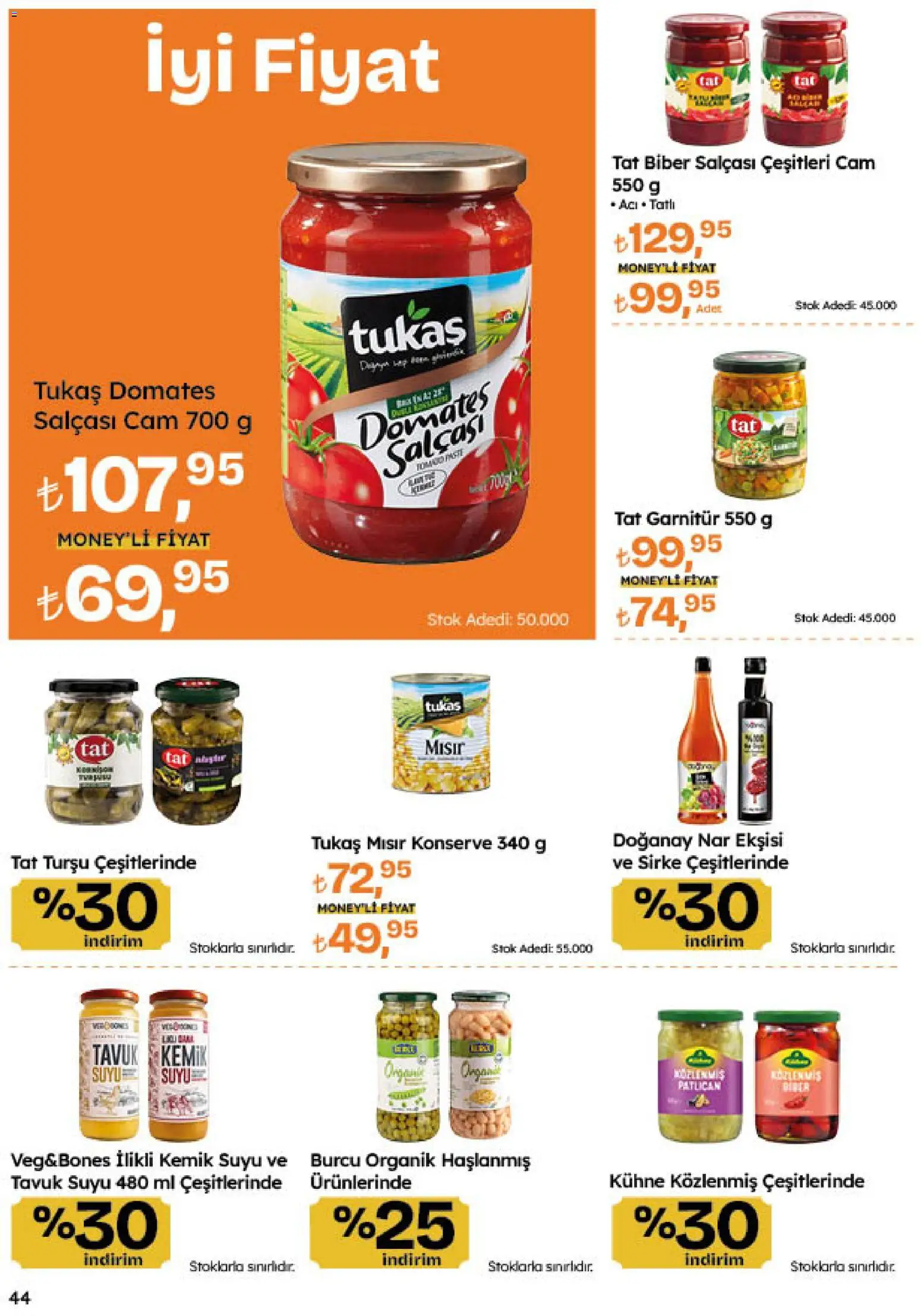 Migros Katalog - 5M Migroskop Dijital - 06 Ağustos 2026 tarihinden itibaren geçerlidir | Sayfa: 44 | Ürünler: Sirke, Domates, Nar ekşisi, Mısır