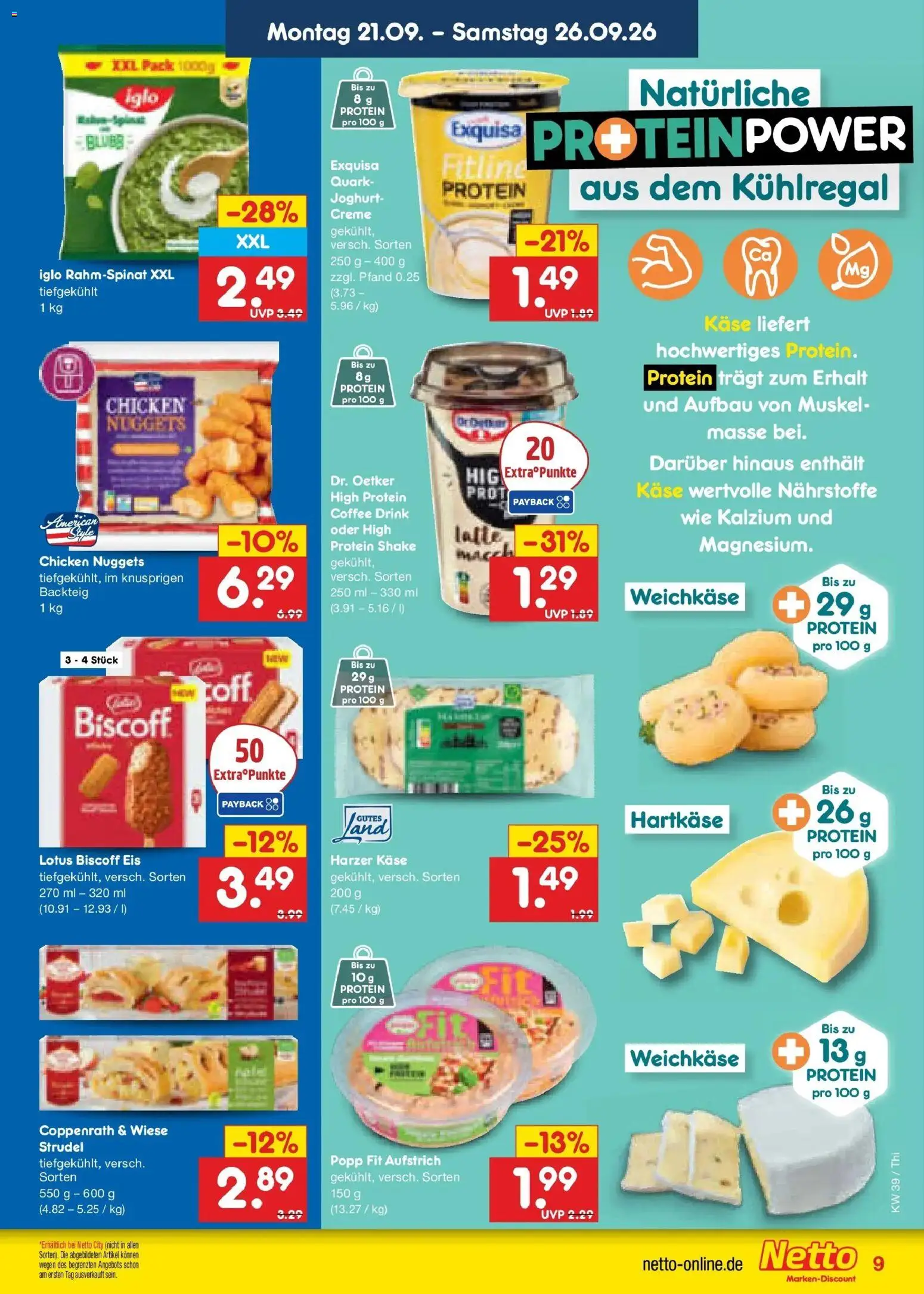 Netto Marken-Discount Prospekt Thiendorf – gültig ab 21.09.2026 | Seite: 13 | Produkte: Quark, Käse, Creme, Eis