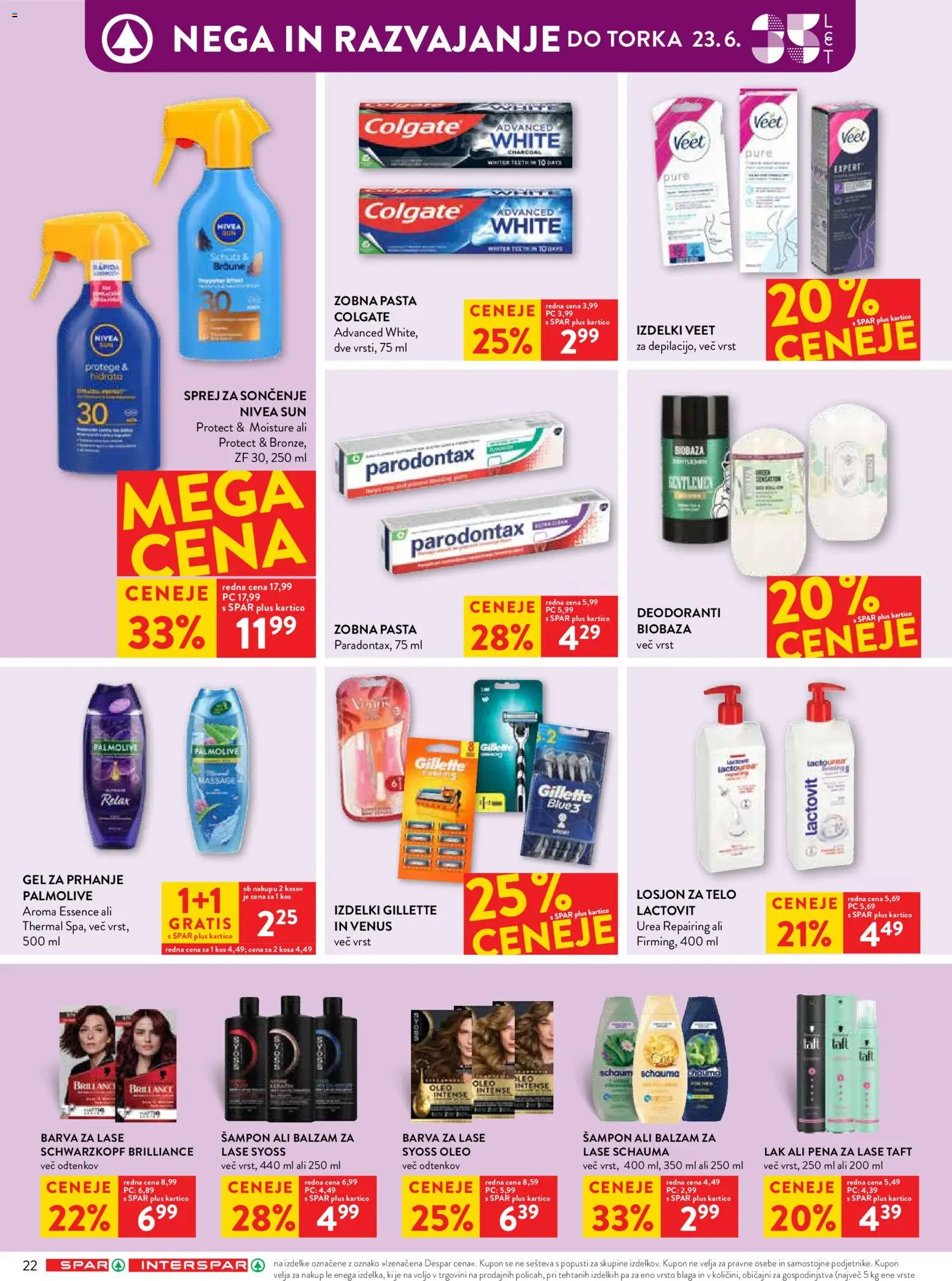 Novi Spar katalog ponudbe – veljaven od 17.06.2026 | Stran: 32 | Izdelki: Kos, Sampon, Zobna pasta, Lak