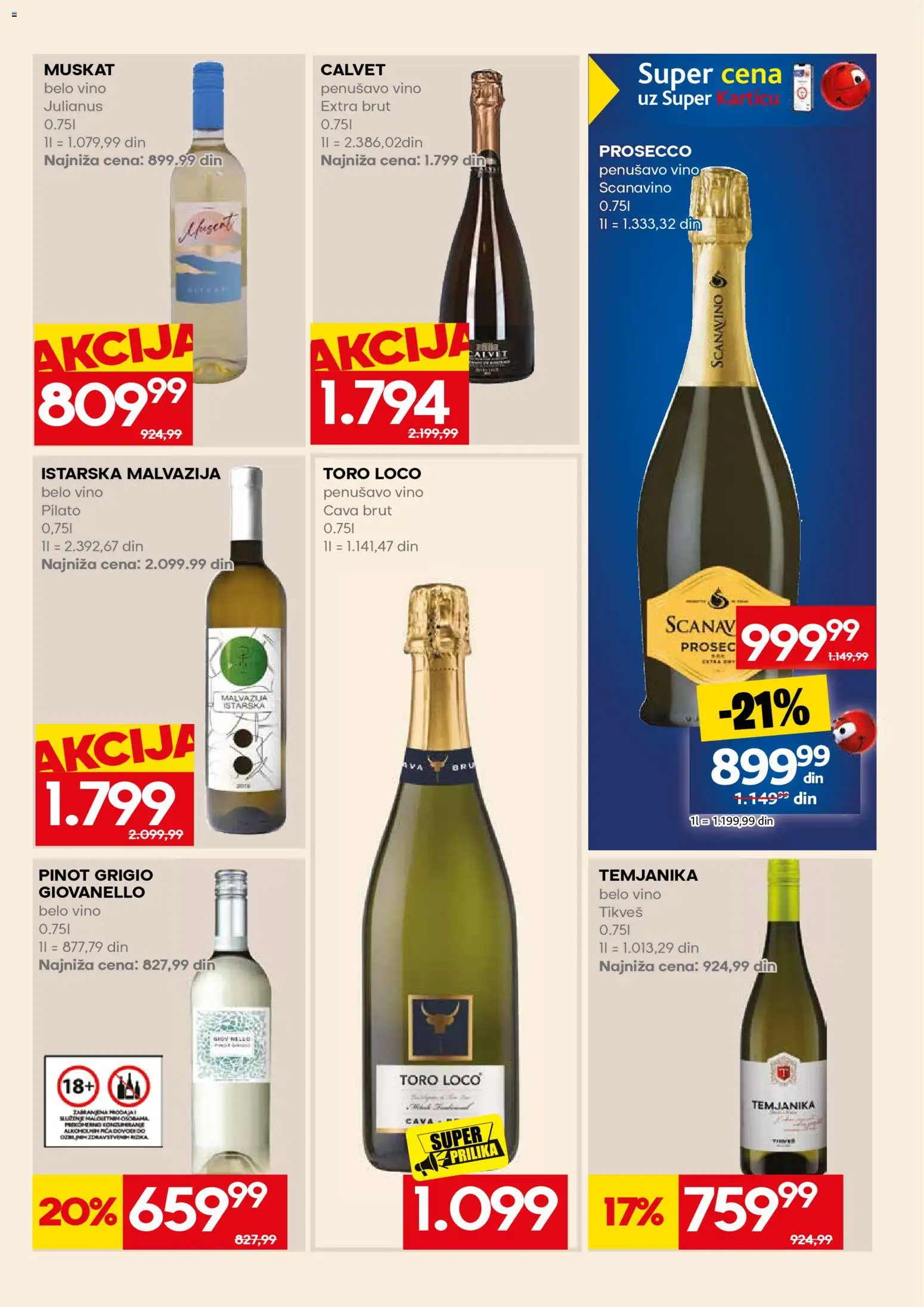 Mercator katalog - važi od 31.08.2026 | Strana: 49 | Proizvode: Pinot grigio, Belo vino, Prosecco, Vino