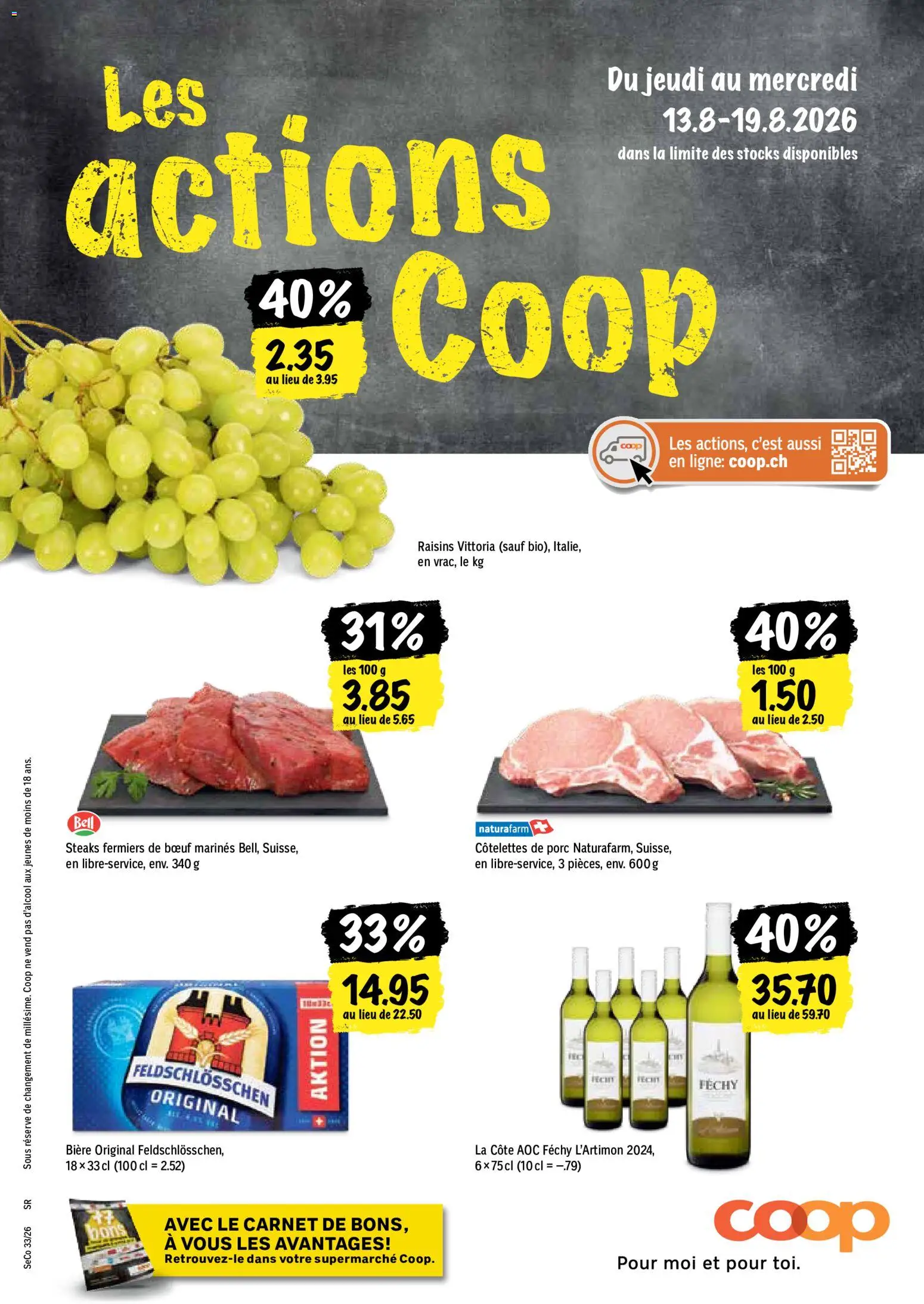 Coop aktionen FR – gültig ab 13.08.2026 | Seite: 1