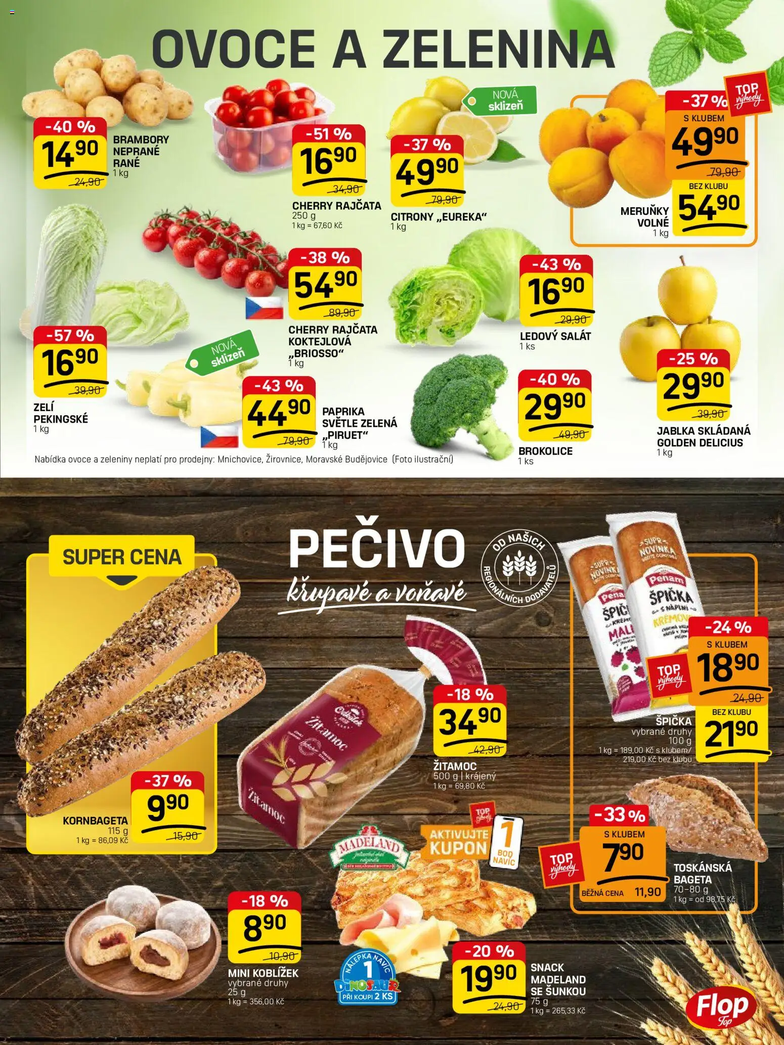 Flop leták - FlopTop od 08.07.2026 | Strana: 3 | Produkty: Rajčata, Salát, Pečivo, Citróny