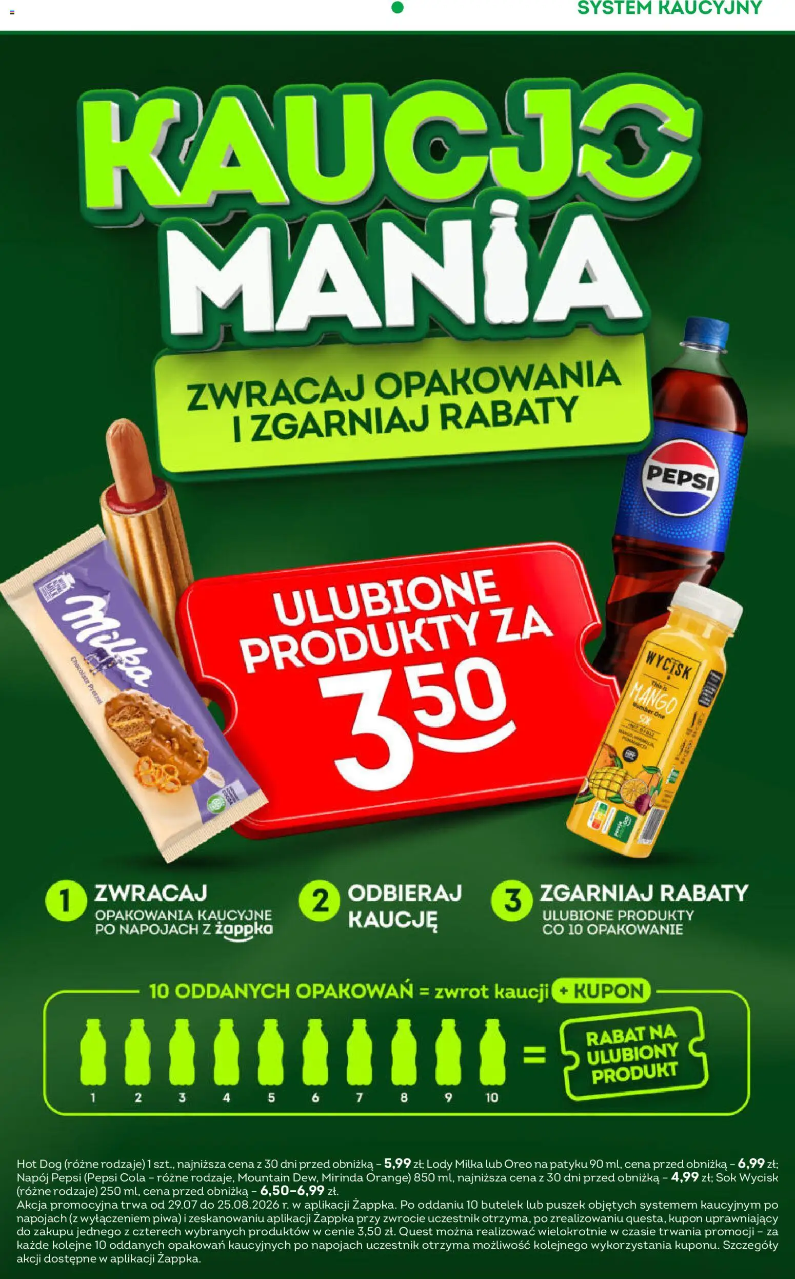 Żabka gazetka od 10.08.2026 | Strona: 35 | Produkty: Mango, Oreo, Hot dog, Lody