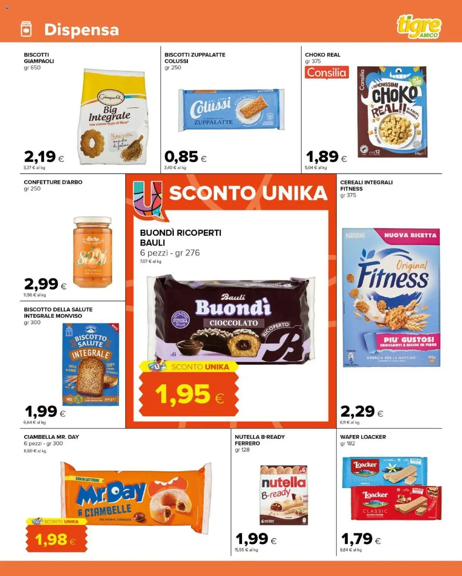 Volantino Tigre del 17.06.2026 | Pagina: 9 | Prodotti: Cioccolato, Cereali, Biscotti, Nutella
