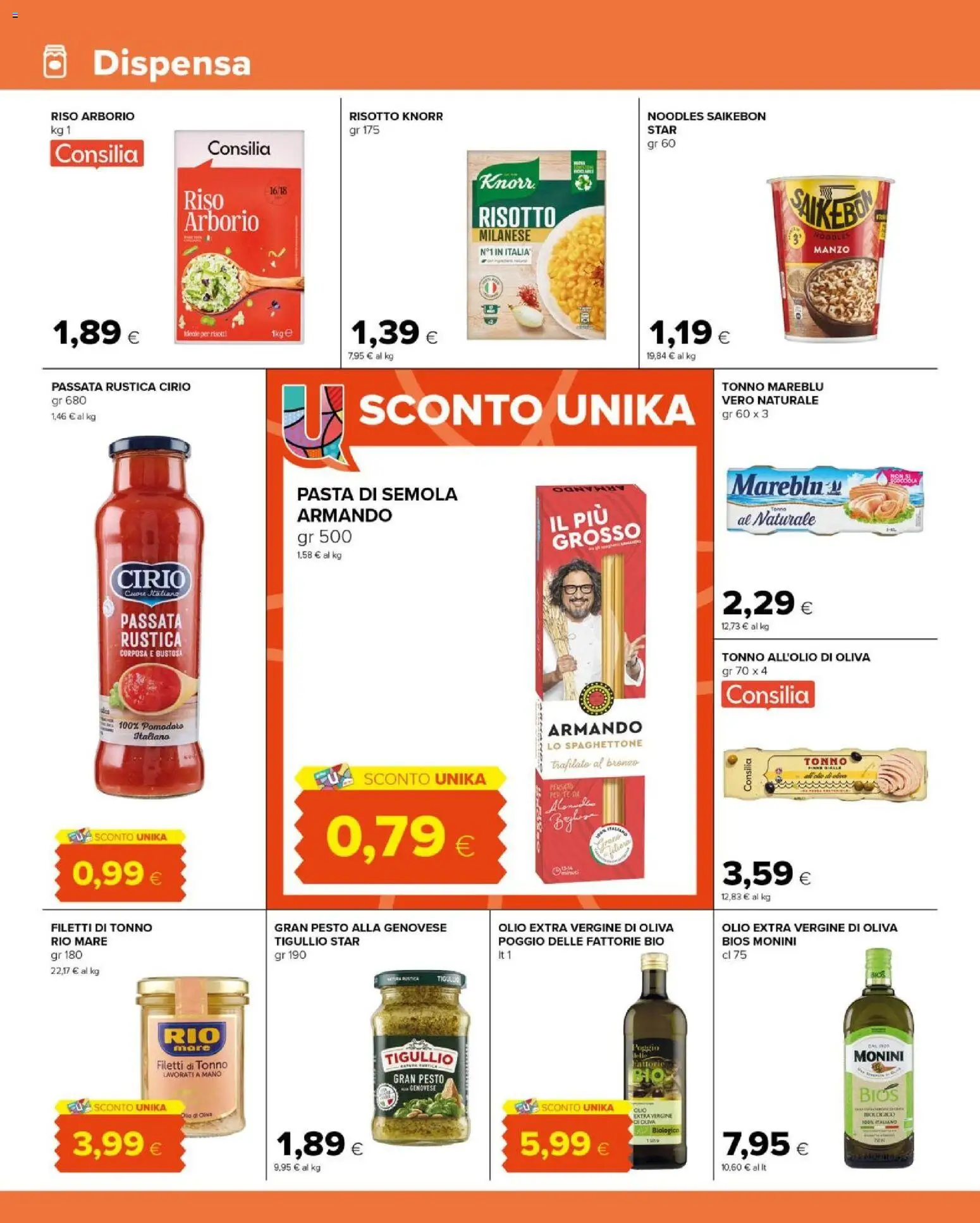 Volantino Tigre del 26/08/2026 | Pagina: 8 | Prodotti: Olio, Pesto, Tonno, Semola