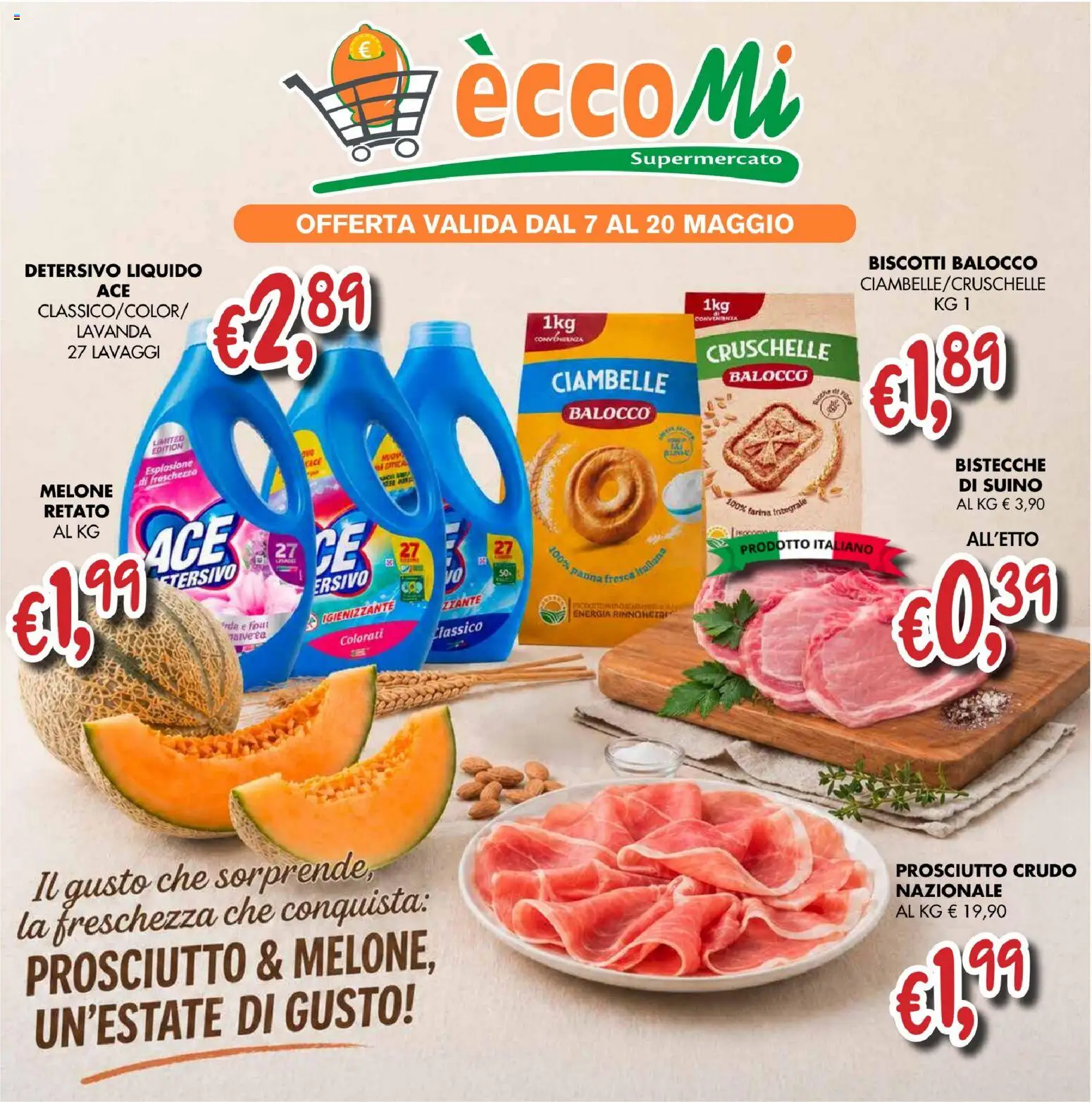 Volantino Coal del 07.05.2026 | Pagina: 1 | Prodotti: Prosciutto Crudo, Ciambelle, Melone, Lavanda