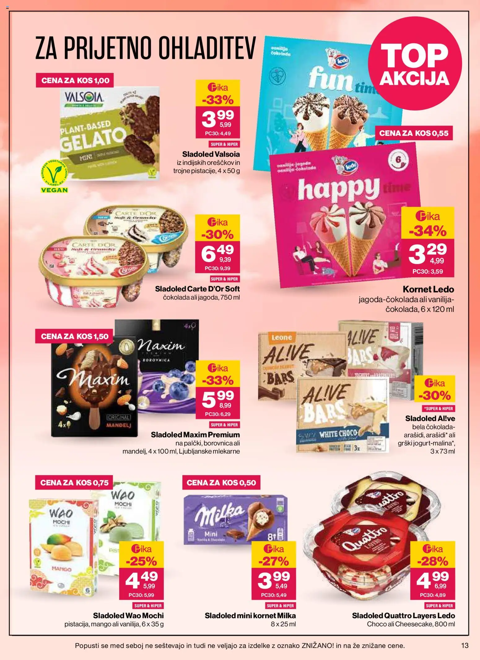 Novi Mercator katalog ponudbe – veljaven od 16.07.2026 | Stran: 13 | Izdelki: Med, Kos, Cokolada, Sladoled
