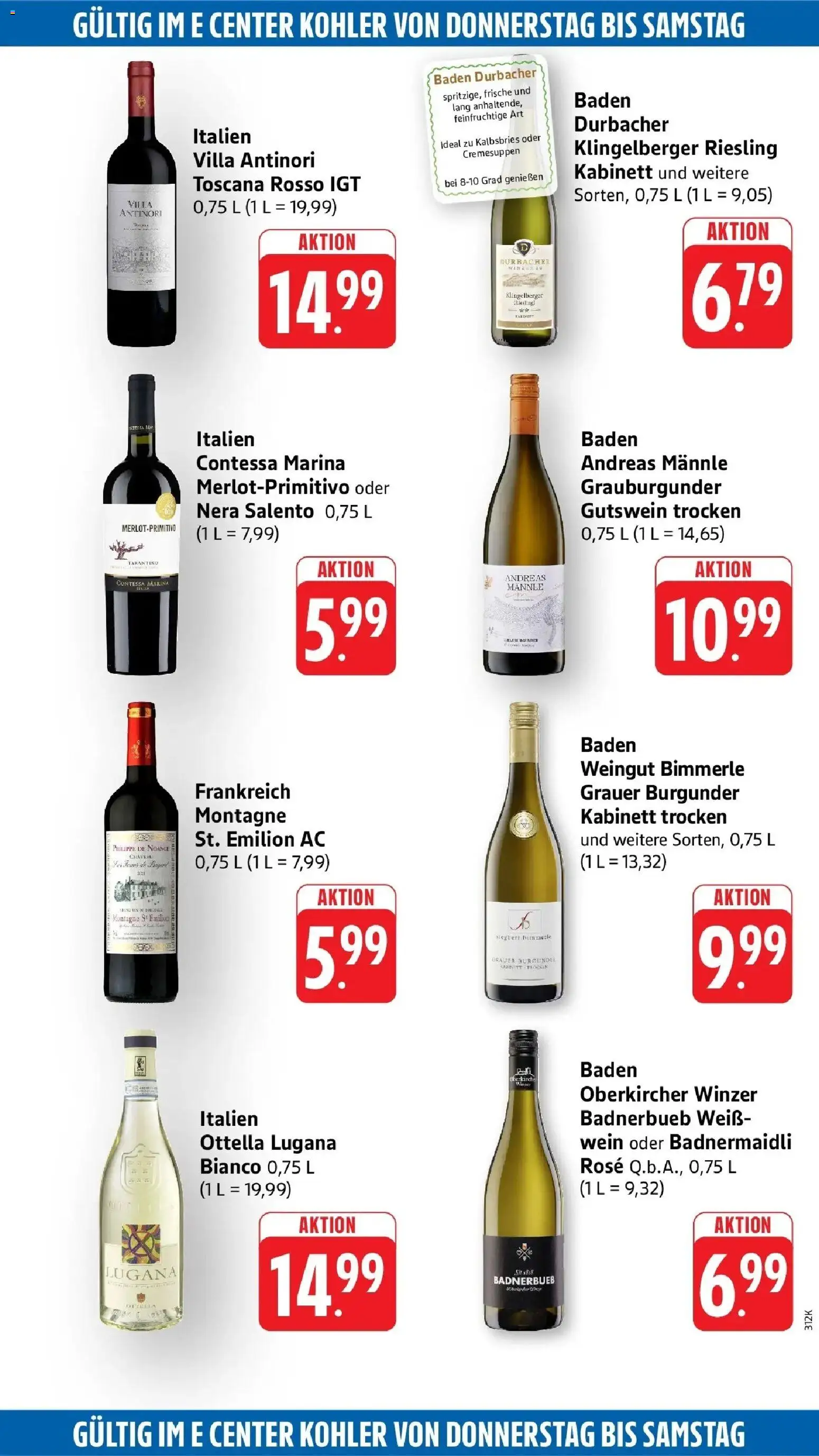 E center Prospekt Lahr (ab 19.10.2026) zum Blättern | Seite: 63 | Produkte: Wein