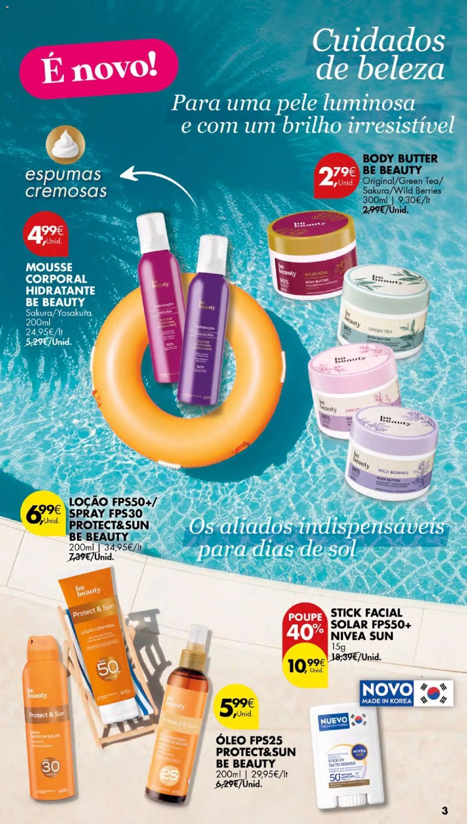 Pingo Doce Especial Beleza 2026 Açores │ válido de 23/07/2026 | Página: 3 | Produtos: Protetor solar, Óleo